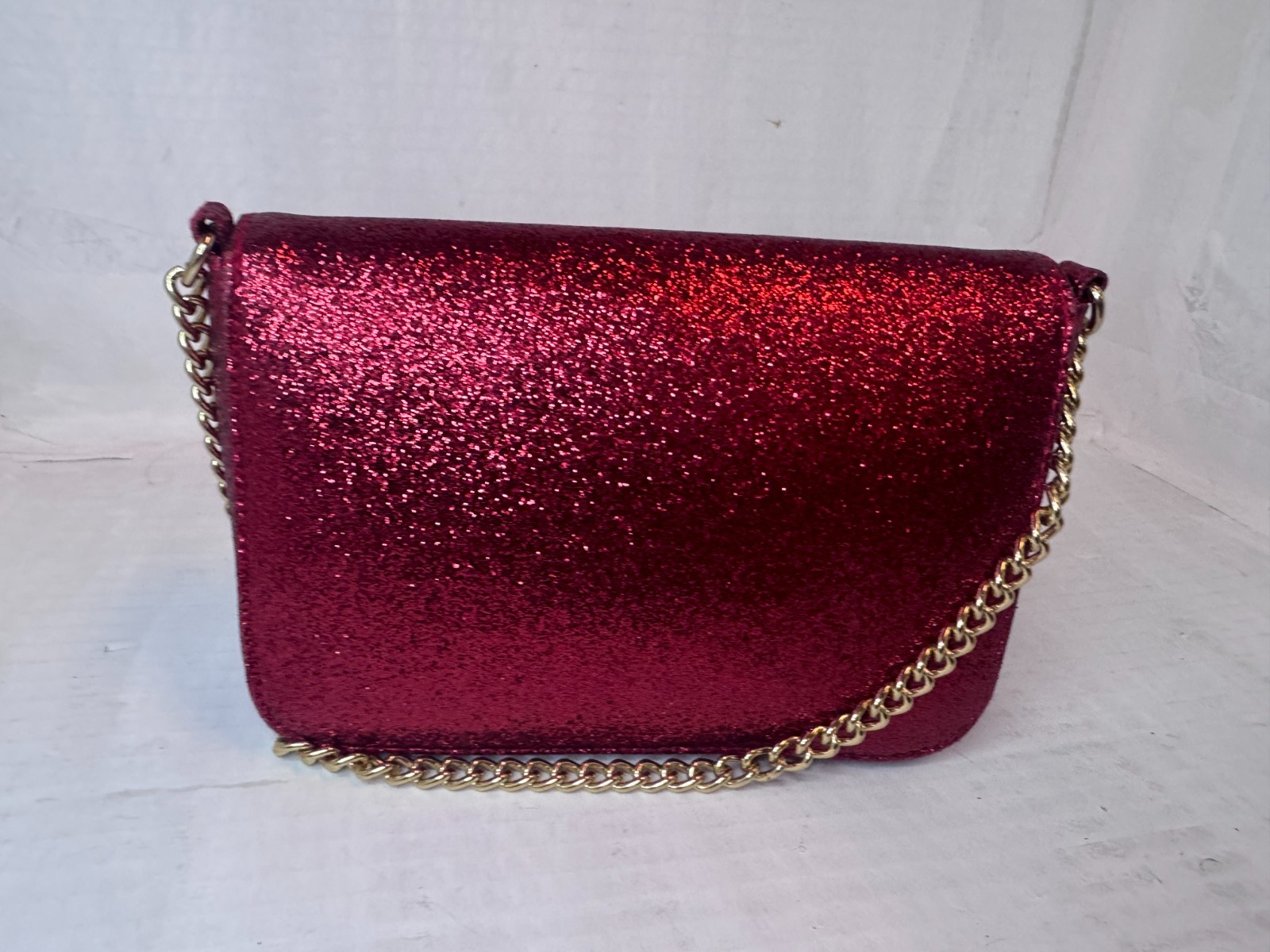 Jimmy Choo Parfums Luxury Glitter Clutch Crossbody Evening Bag Purse
