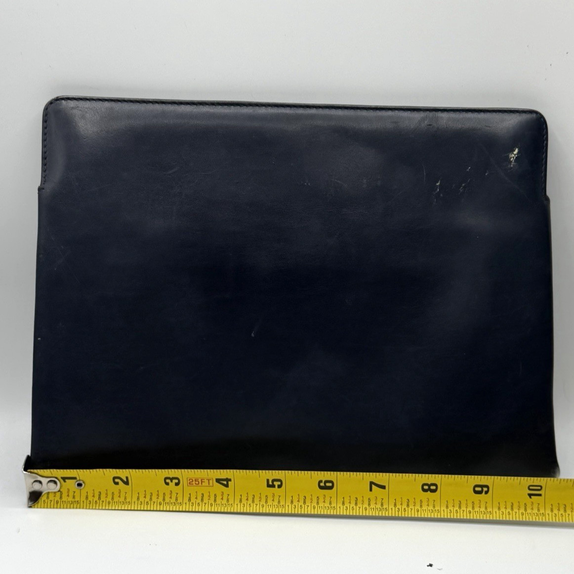 Salvatore Ferragamo Gancini VTG Bergdorf Goodman Navy Leather Envelope Clutch