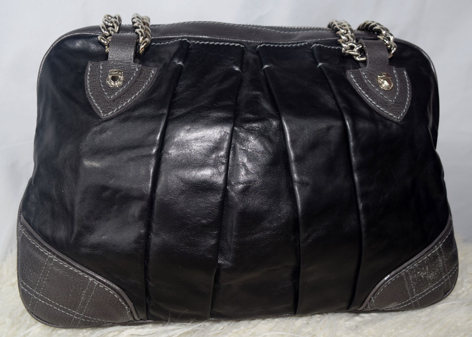 NWT MARC JACOBS Quilted & Pleated Bowler Calf Leather Shoulder Bag $1295