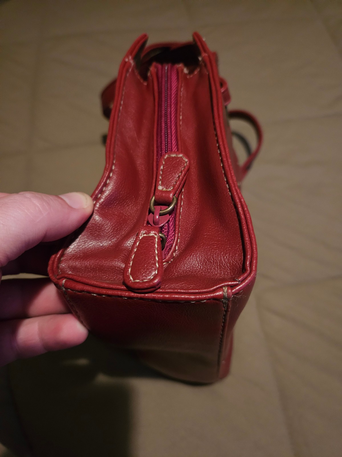 Red Leather Purse – unknown make