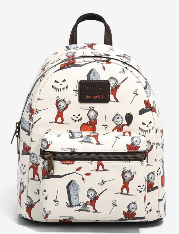 Loungefly Trick ‘R Treat Sam Allover Print Mini Backpack NWT