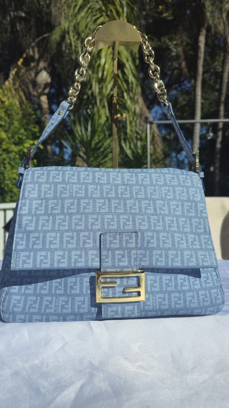 Fendi Blue Mamma Baguette