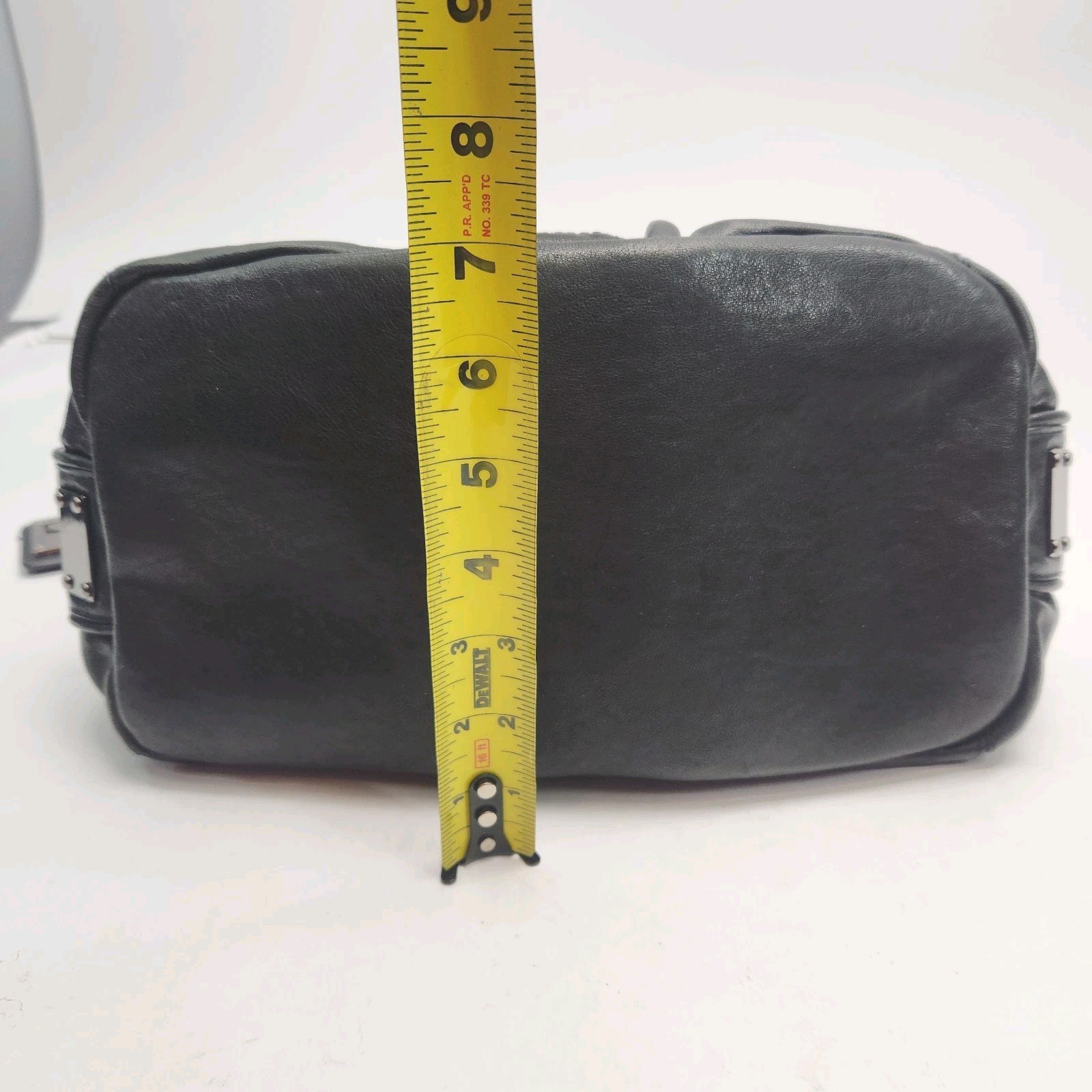 Joe’s Jeans Purse Black Leather Shoulder Bag Metal Studs Biker Hippie Y2K