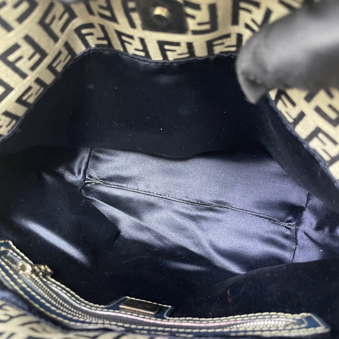 Fendi Pre-Owned Authentic Picotin Tote Bag Blue Free Tracked Shipping