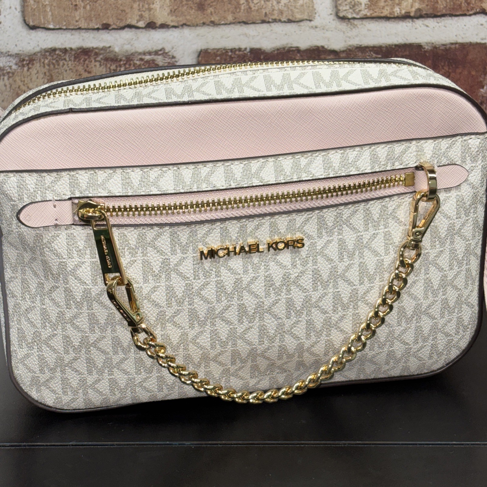 Michael Kors Jet Set East West Zip Chain Crossbody Bag