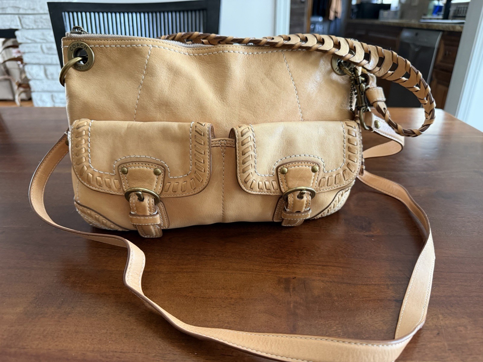 Coach Poppy Whipstitch With Braided Strap 19013