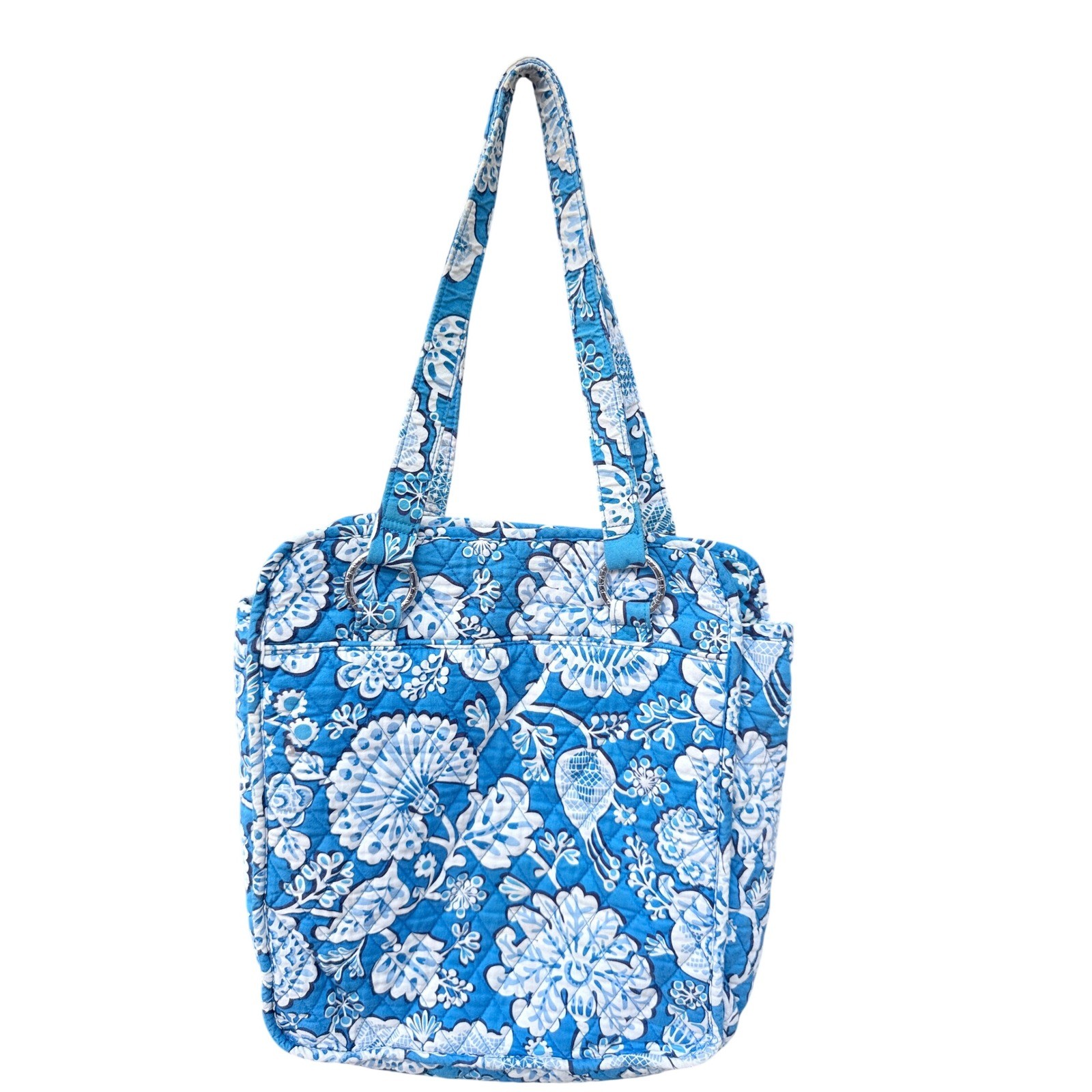 Vera Bradley Blue Lagoon Tote Bag Comfy Cozy Quilted Cotton Retired Cottagecore