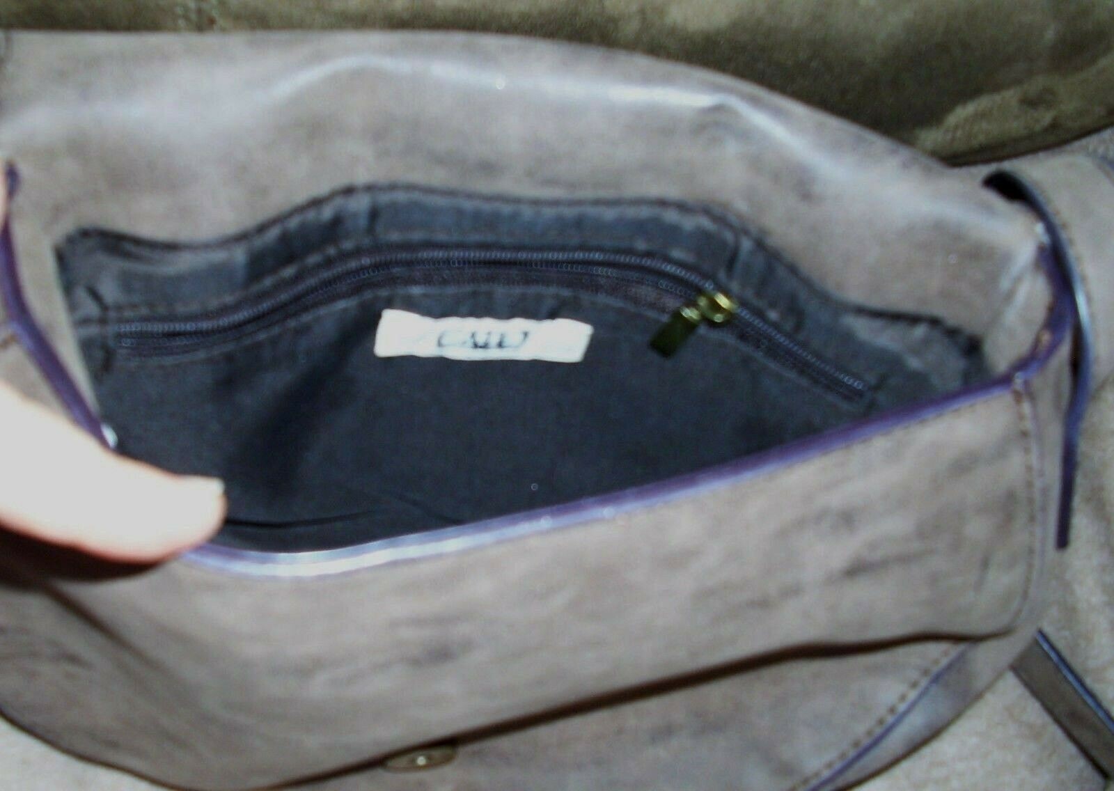 Cato Shoulder Bag w/Flap Closure-Med. Brown, 8 x 11, Adj. , Inside Zipper