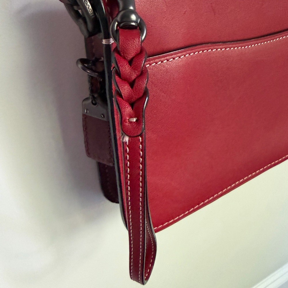 Coach Soho 1941 Crossbody Wristlet in Washed Red Glovetanned Leather