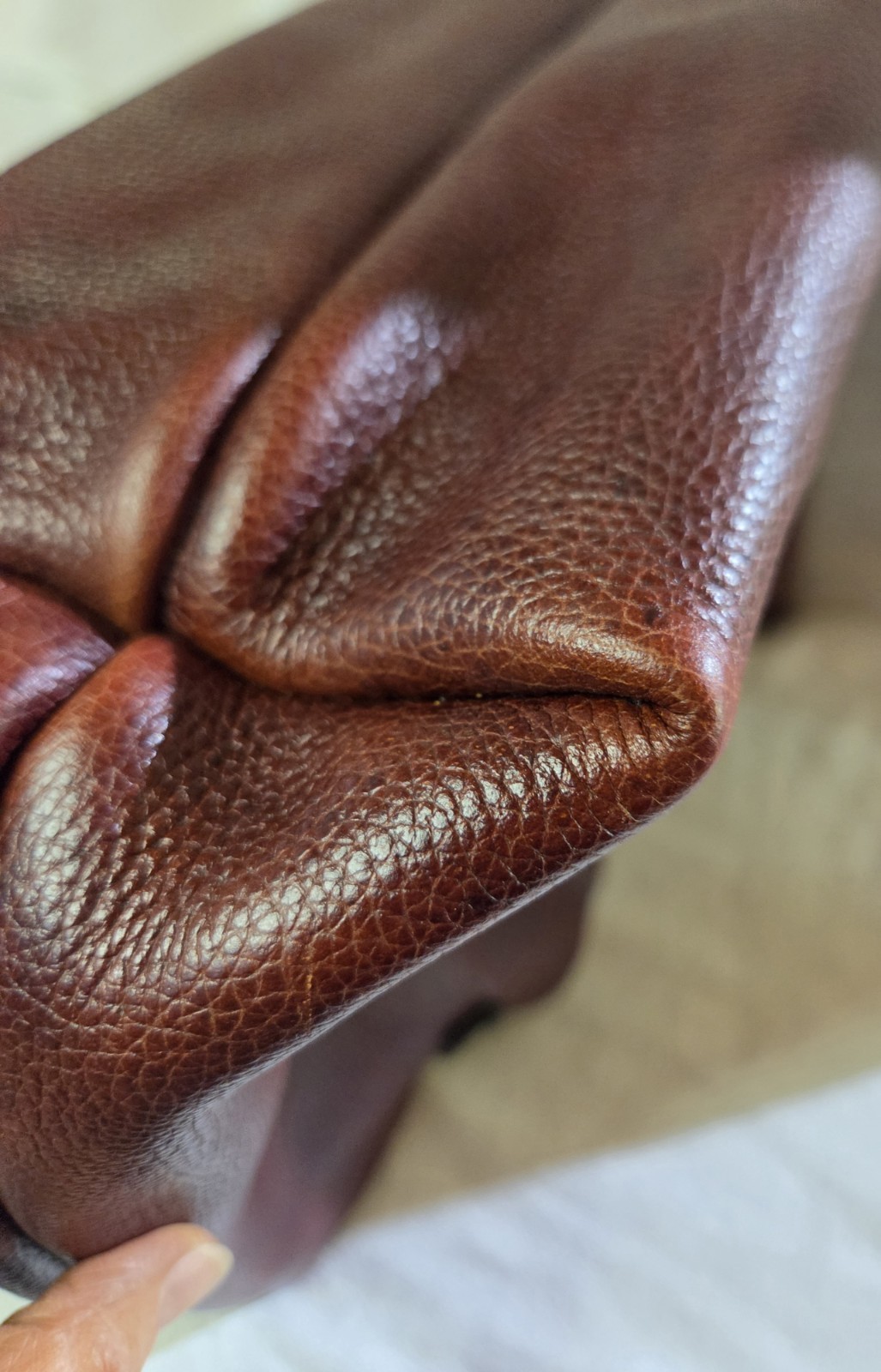 Portland Leather Goods Cognac Leather Classic Tote 11.5” X 6” X 11.5”