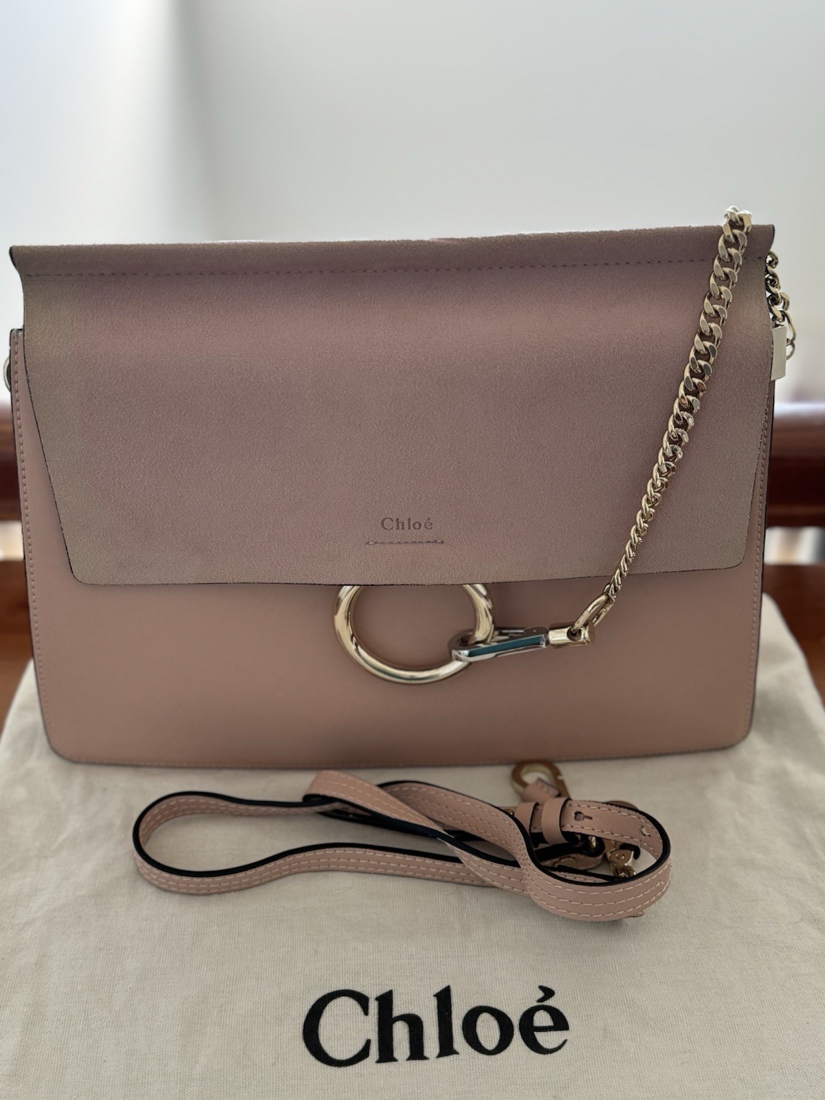 Authentic Chloe Faye Medium in Motty Beige Excellent Condition ORG. $1,950