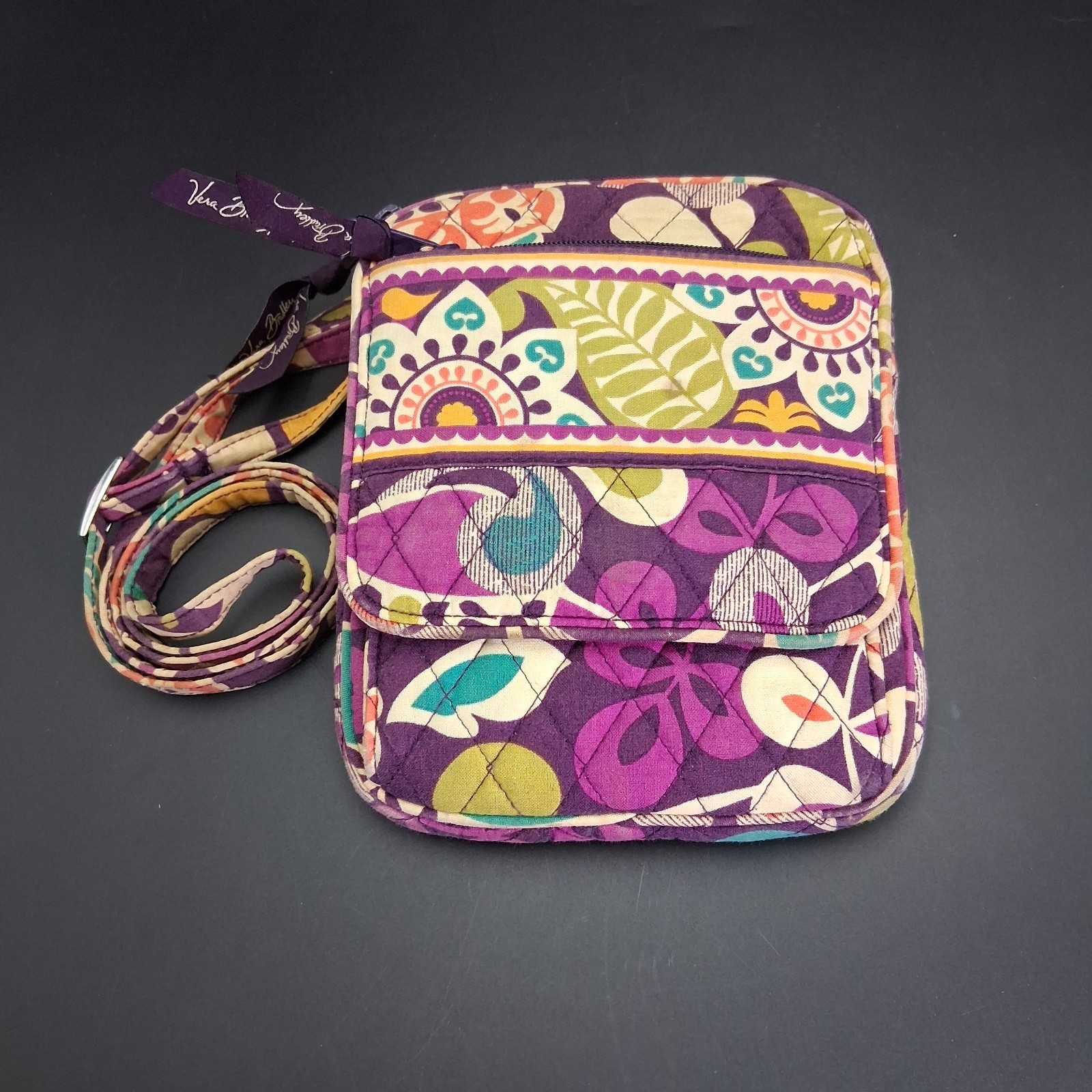 Vera Bradley Lola Mini Hipster Crossbody Wallet Organizer Quilted Cotton Bag