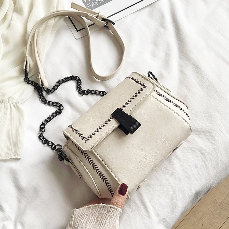Women’s Korean Style Crossbody Shoulder Bag | Mini PU Leather Chain Purse