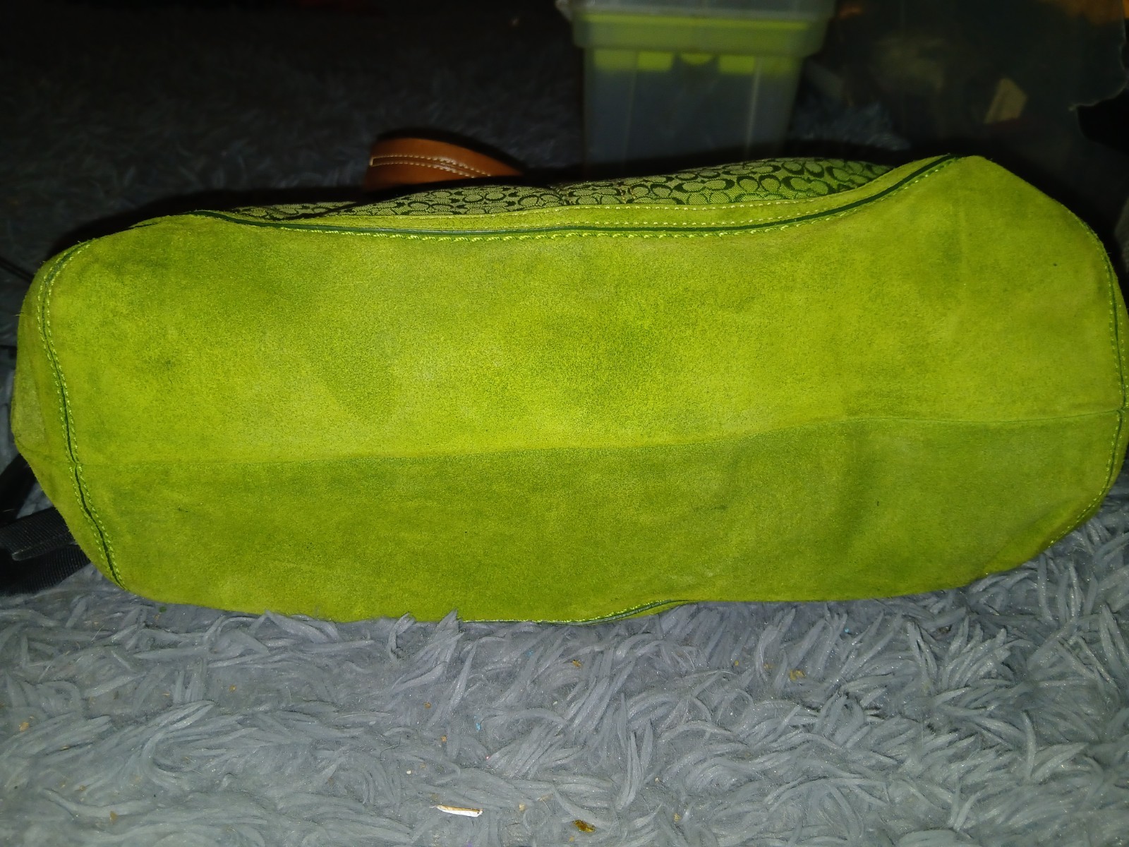 Coach Green Signature Soho & Suede Bag #F10927