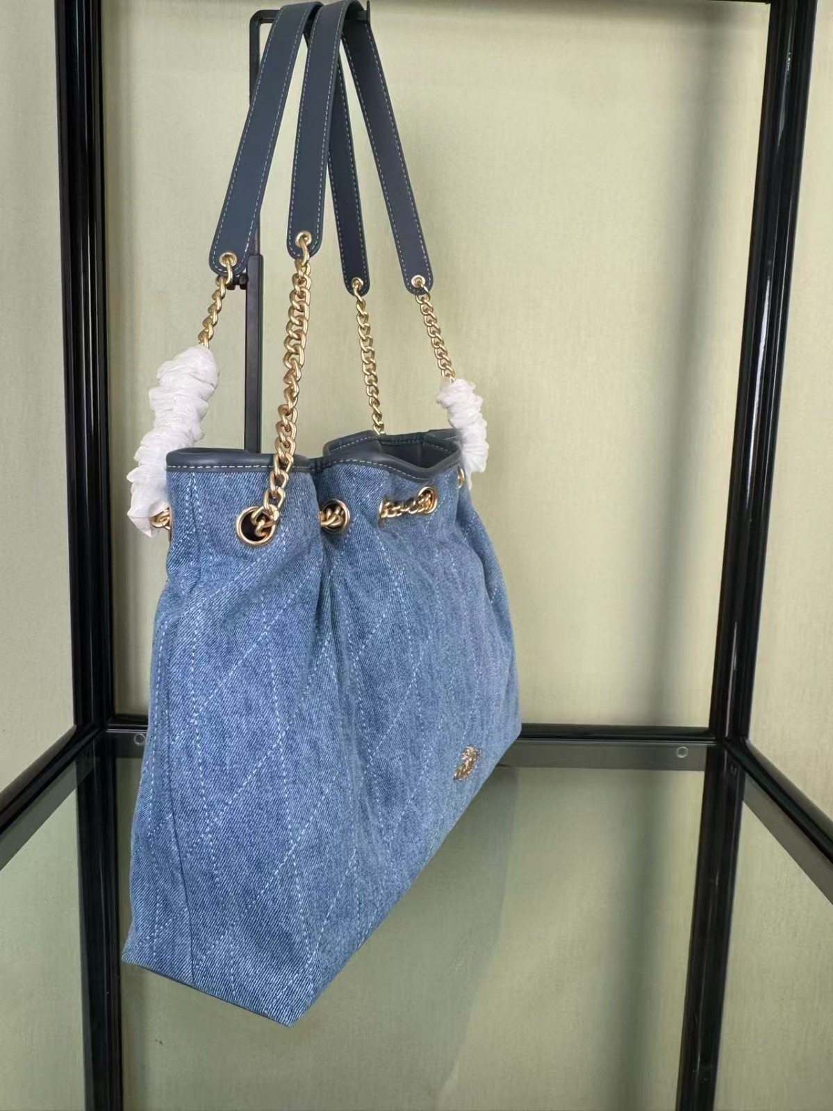 Coach Evelyn Shoulder Bag Quilted CDC02 Indigo