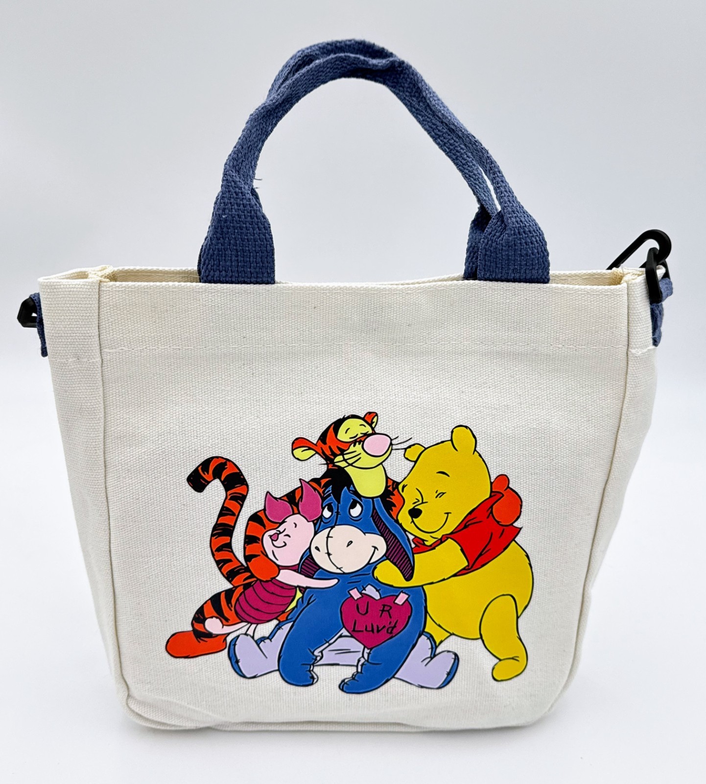 Winnie the Pooh Canvas Tote Bags 8.5″ Cotton Handles Shoulder Strap