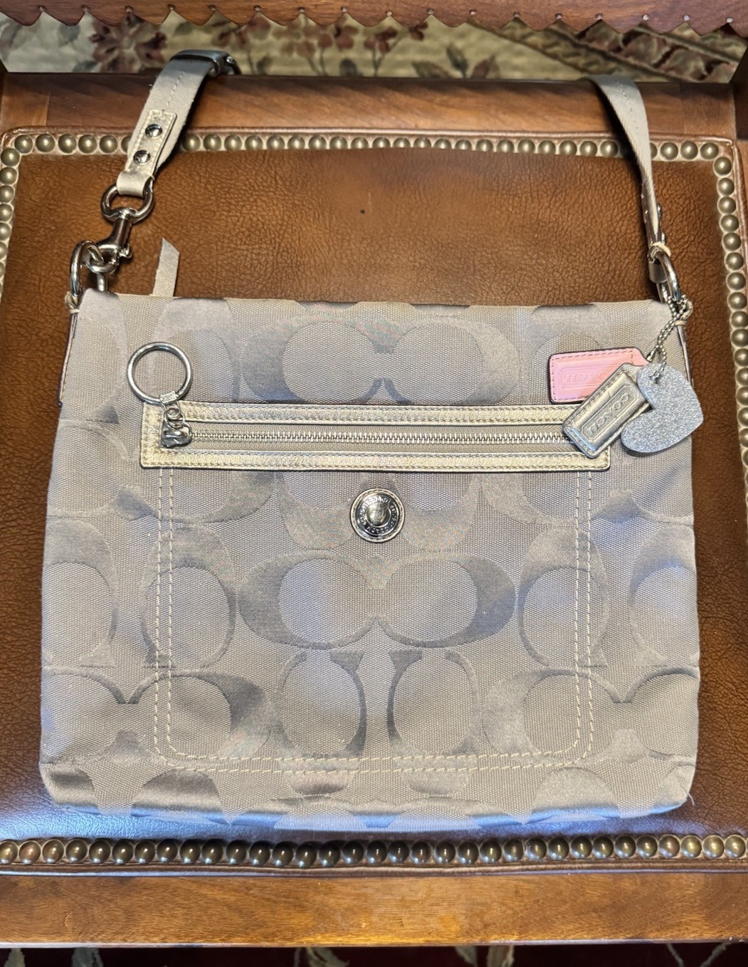 Coach Signature C Gray Crossbody