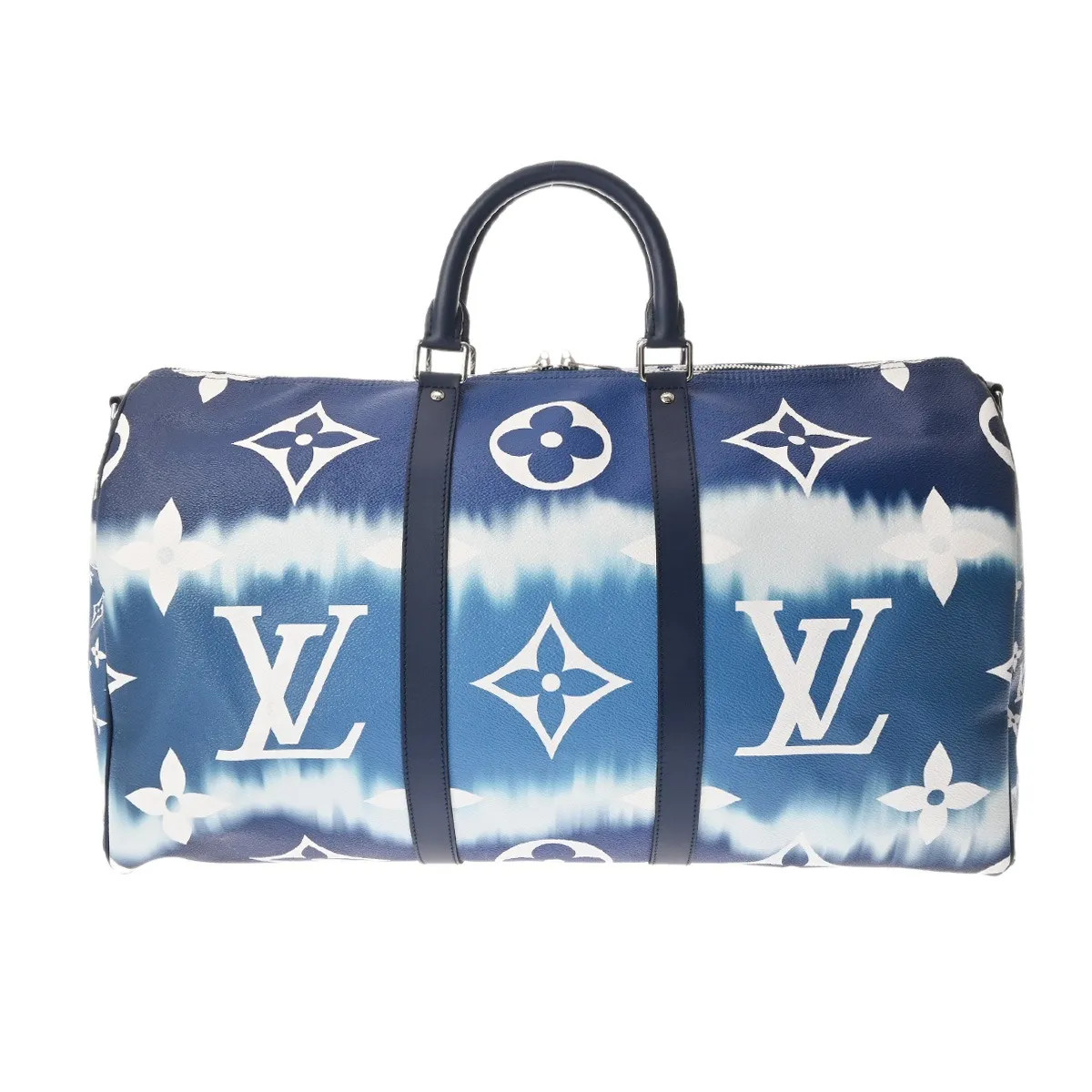 Louis Vuitton Keepall M45117 Boston Bag Monogram Canvas Blue #WB1339