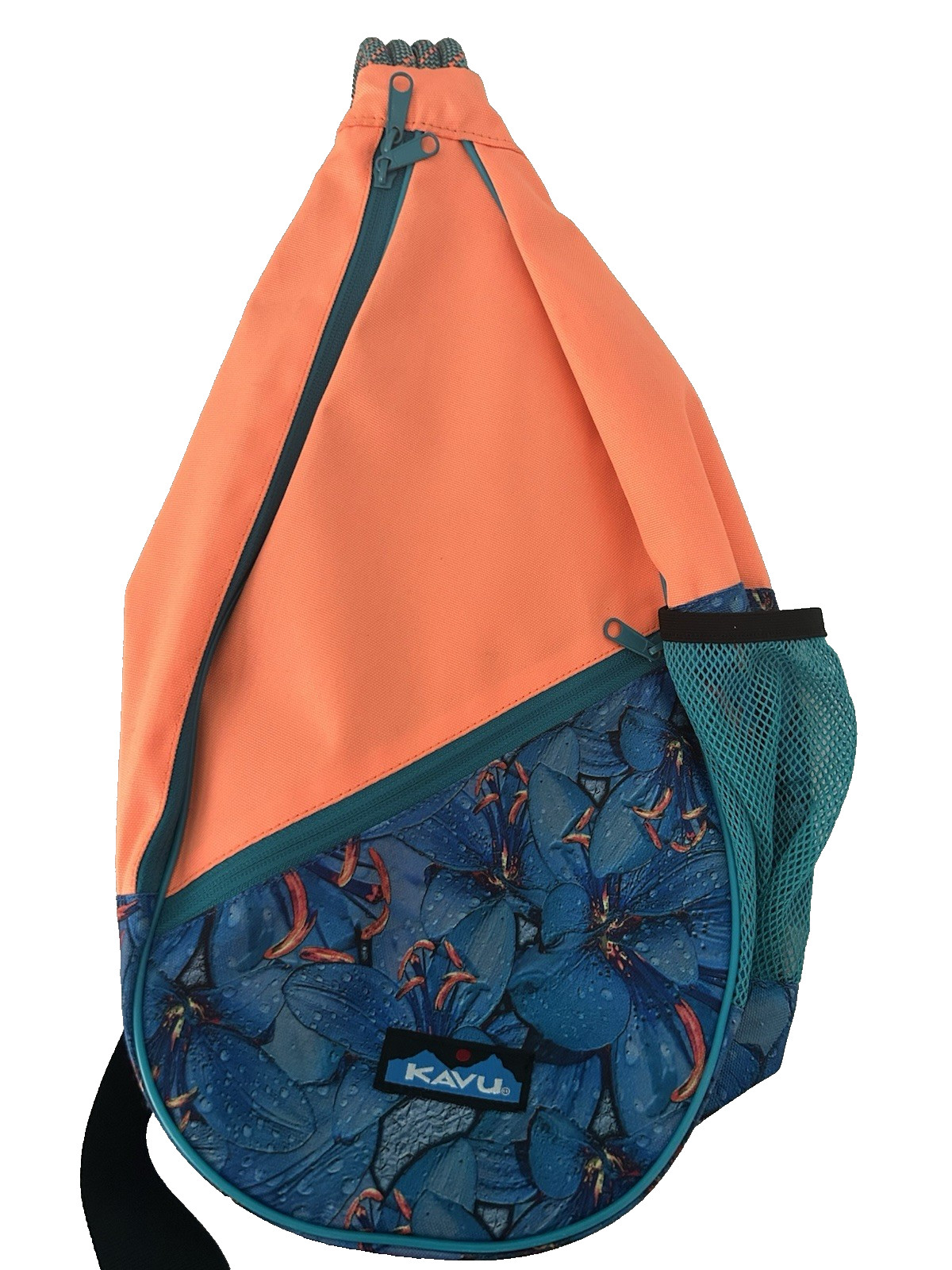 Kavu Rope Sling Bag Navy Blue With Wildlife Pattern Retired Rare Nice Condition