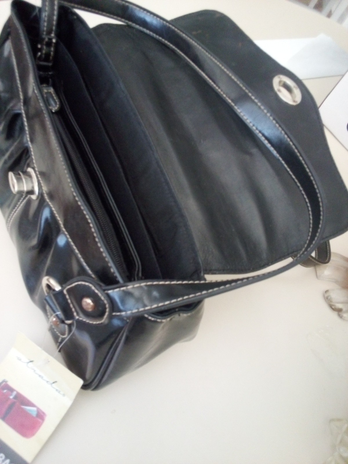 Strada Black Shoulder Strap, Bag In a Bag, 12″X 7″ , Still With Tag On
