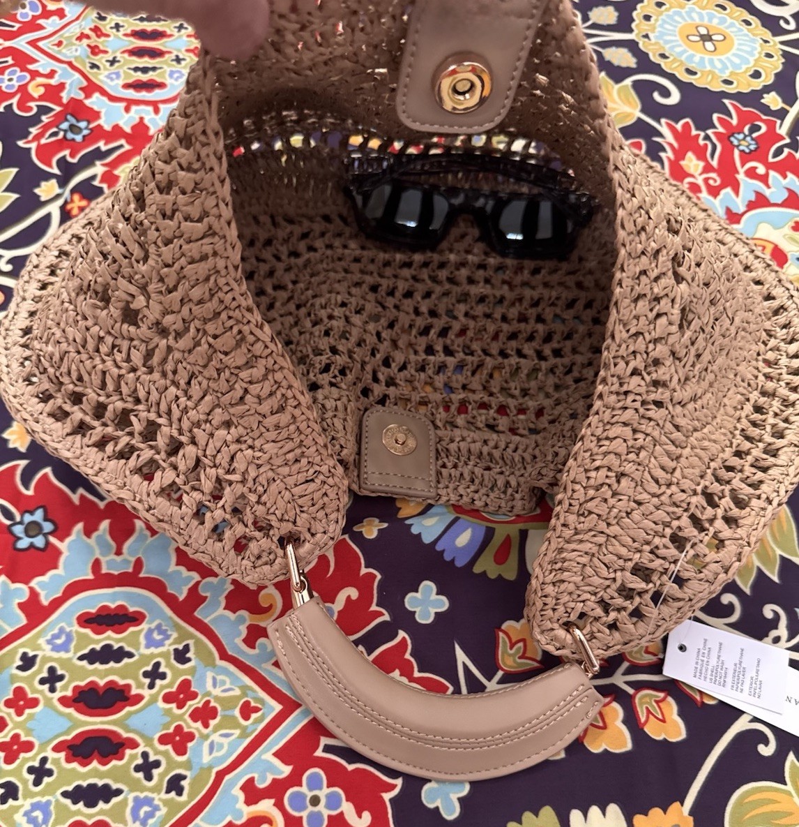 Anthropologie Raffia Hobo Bag