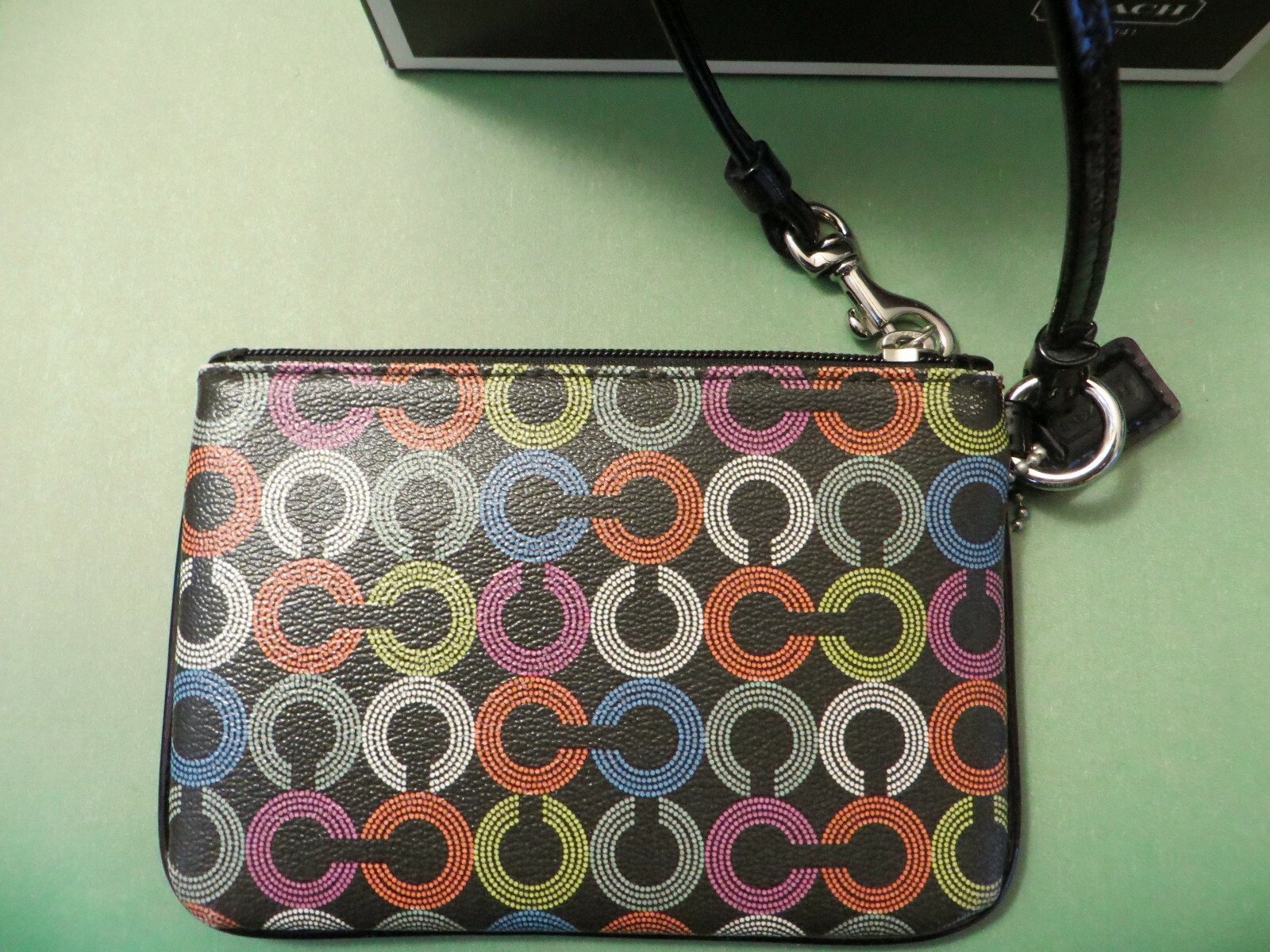 Genuine Coach Slightly Used in Original Box – Wristlet Colorful Circles