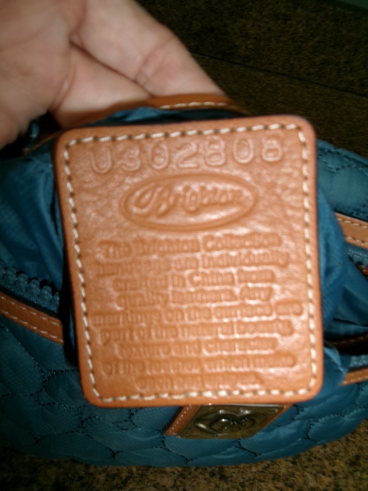 Brighton Kash Blue Quilted Crossbody Purse – Heart to Heart Collection – EUC