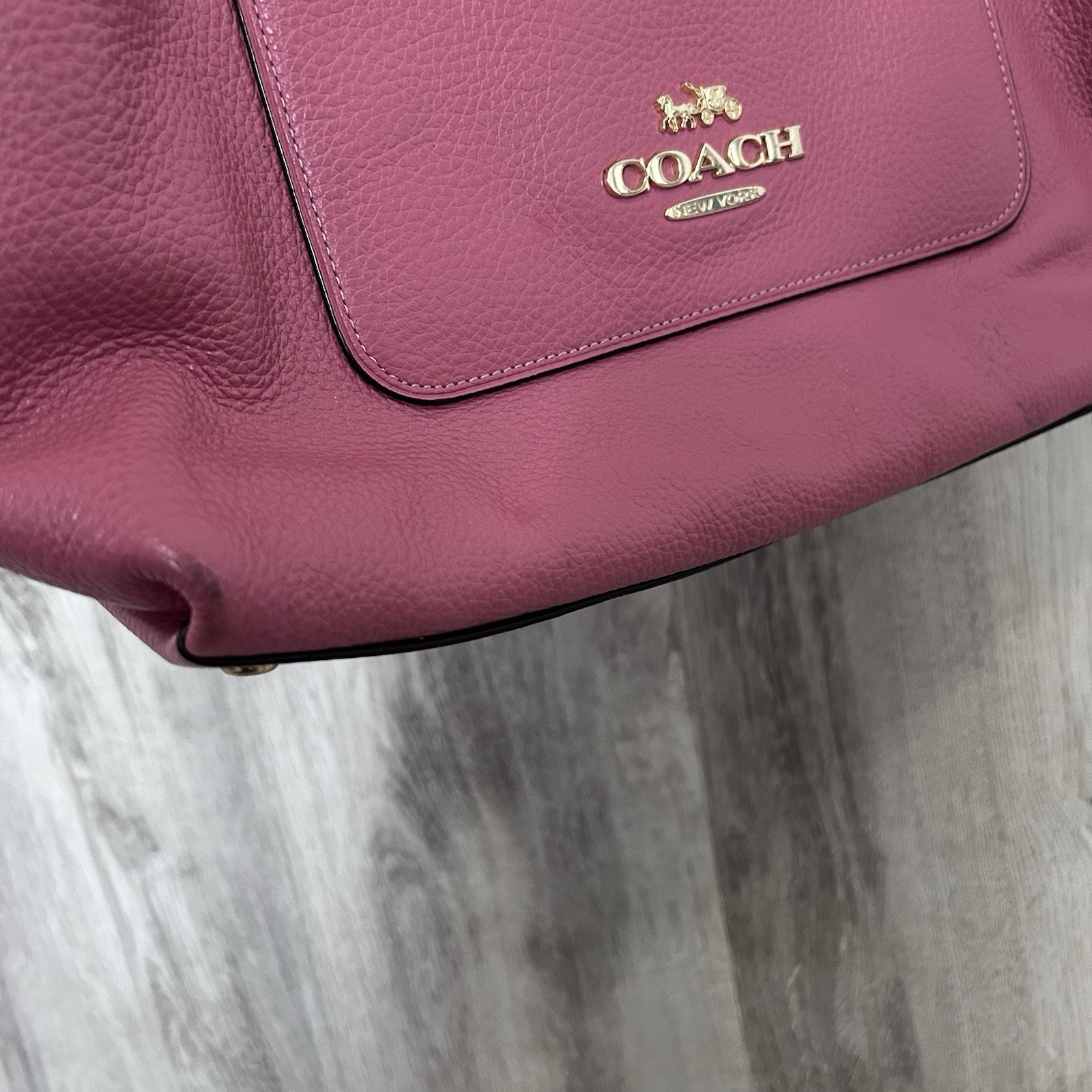 Coach Leather Emma Satchel Pink Handbag Purse Glam Barbie Luxury Purse