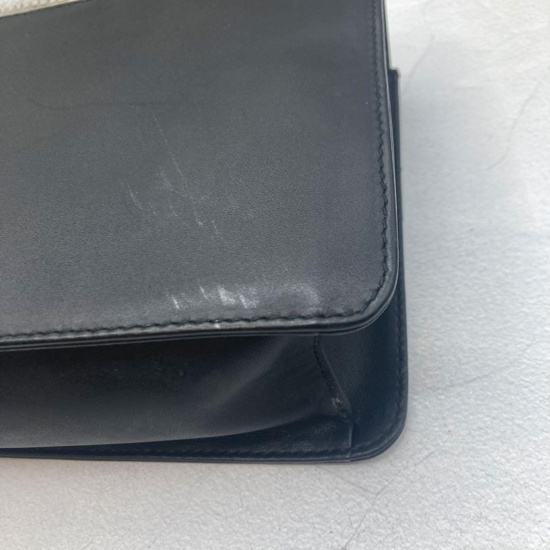 Dunhill Oxford Dial Lock Clutch Bag Black Japan Pre-Owned 0610327
