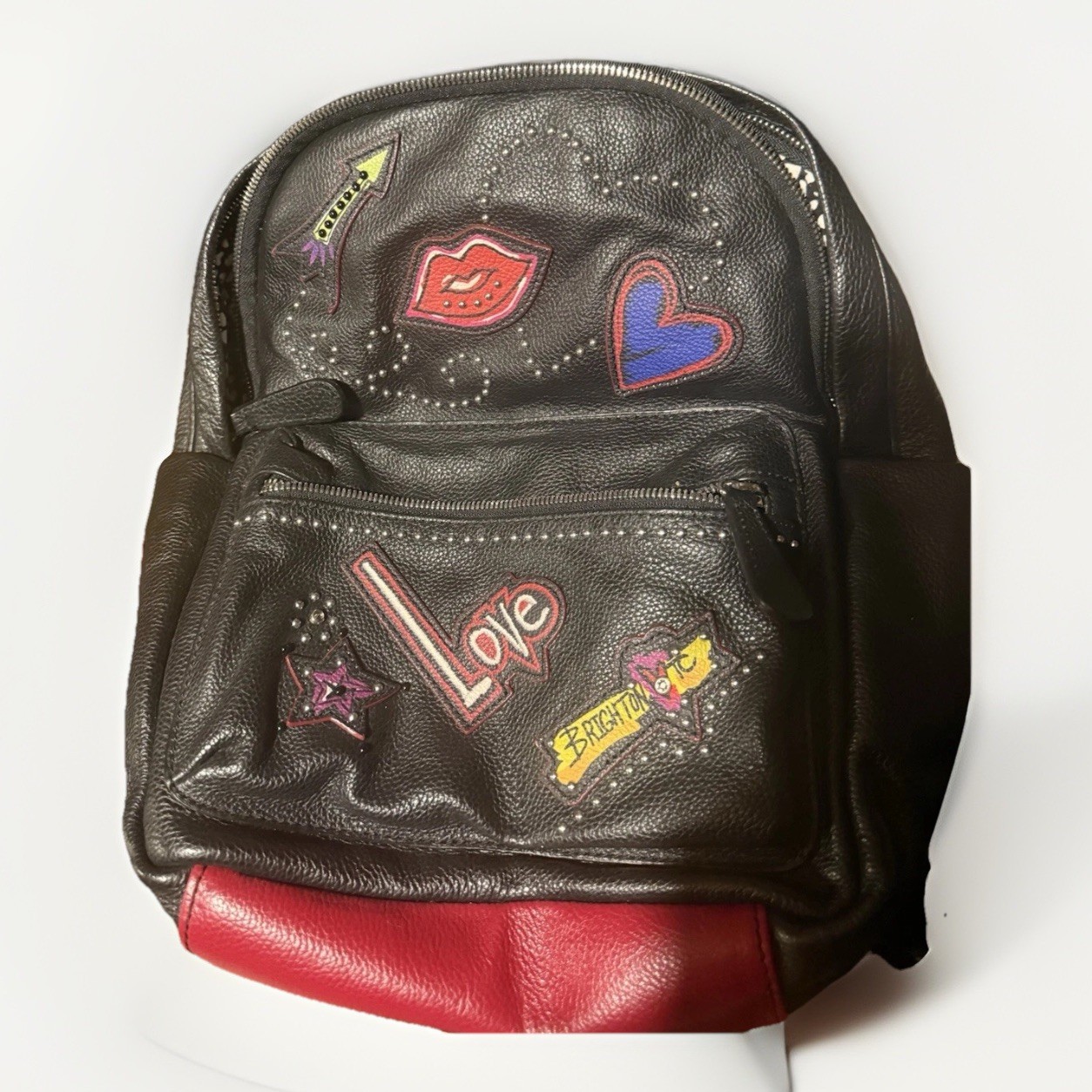 Brighton Tom Clancy Scribble Black/Red Large Backpack Fashionista Collection