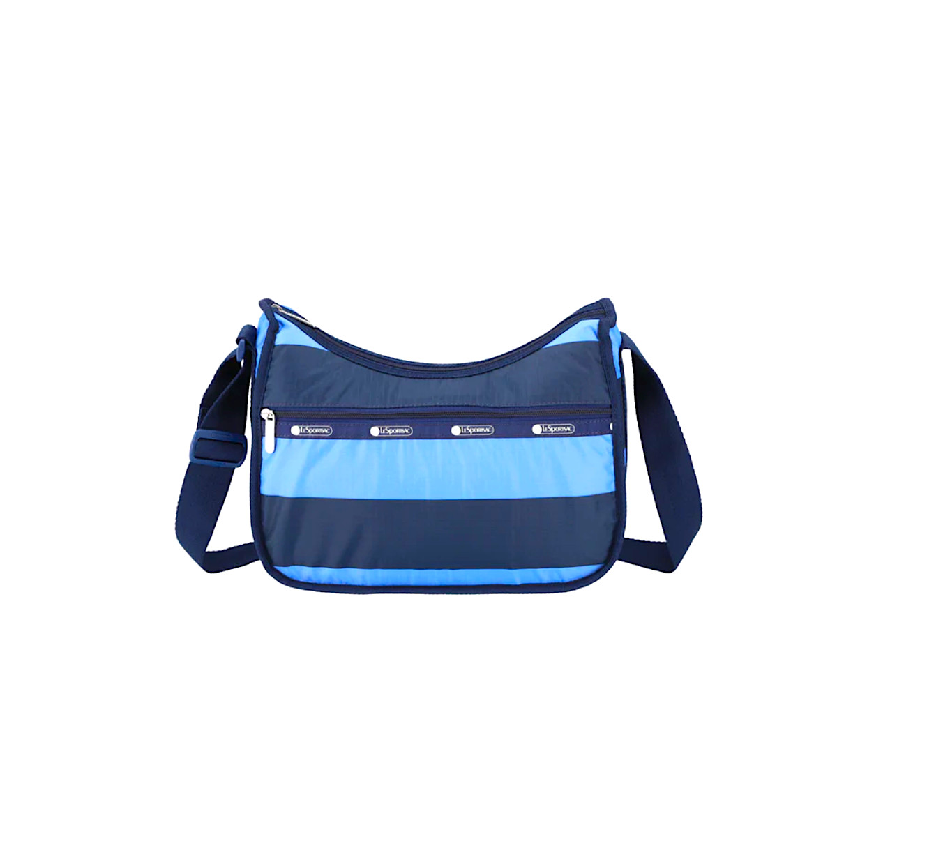 LeSportsac Classic Rugby Periwinkle Classic Hobo, Bold Navy/Periwinkle Stripes
