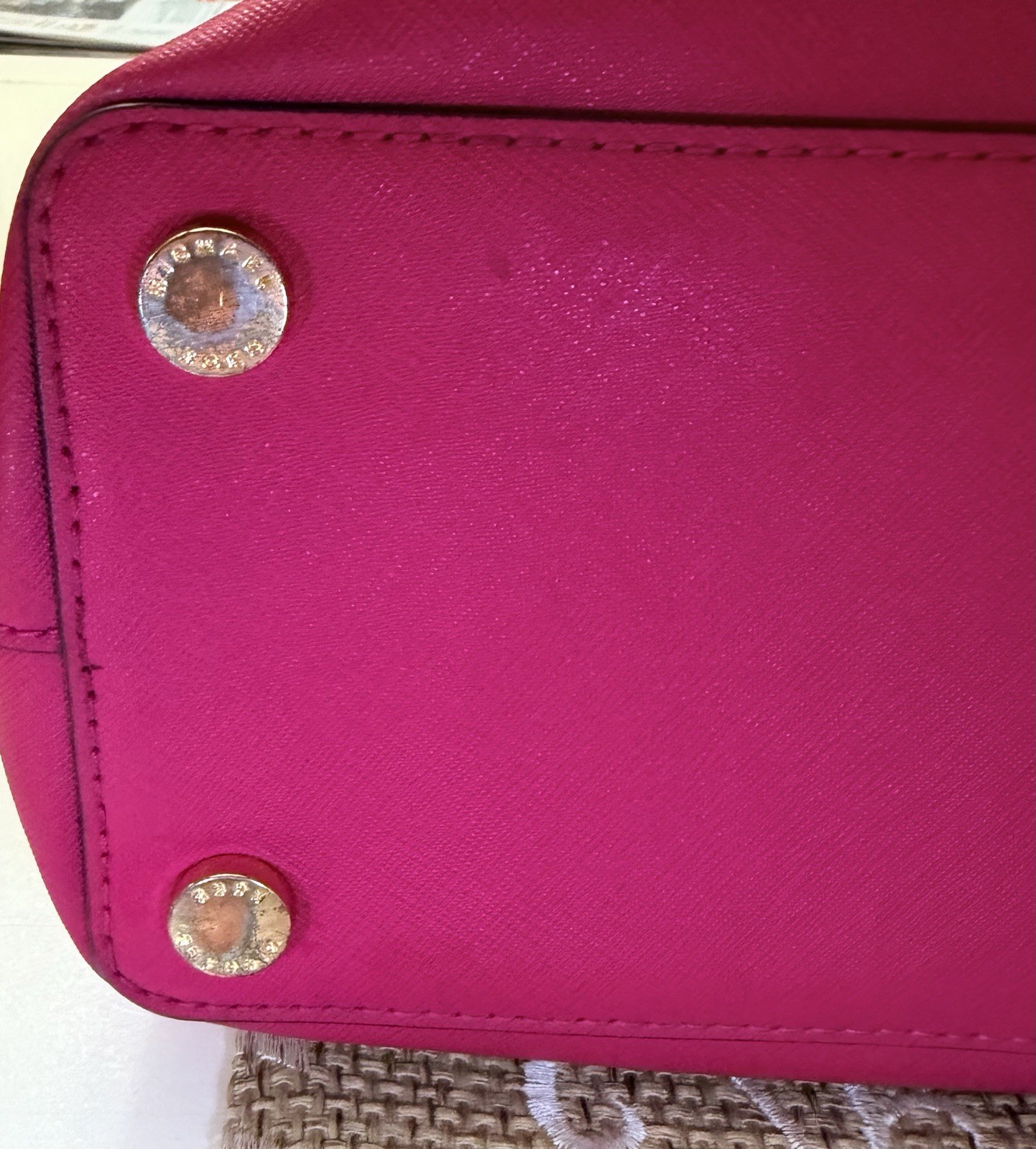 Michael Kors Pink Satchel Top Handle, Zip/Snap, Detachable Crossbody + Wallet
