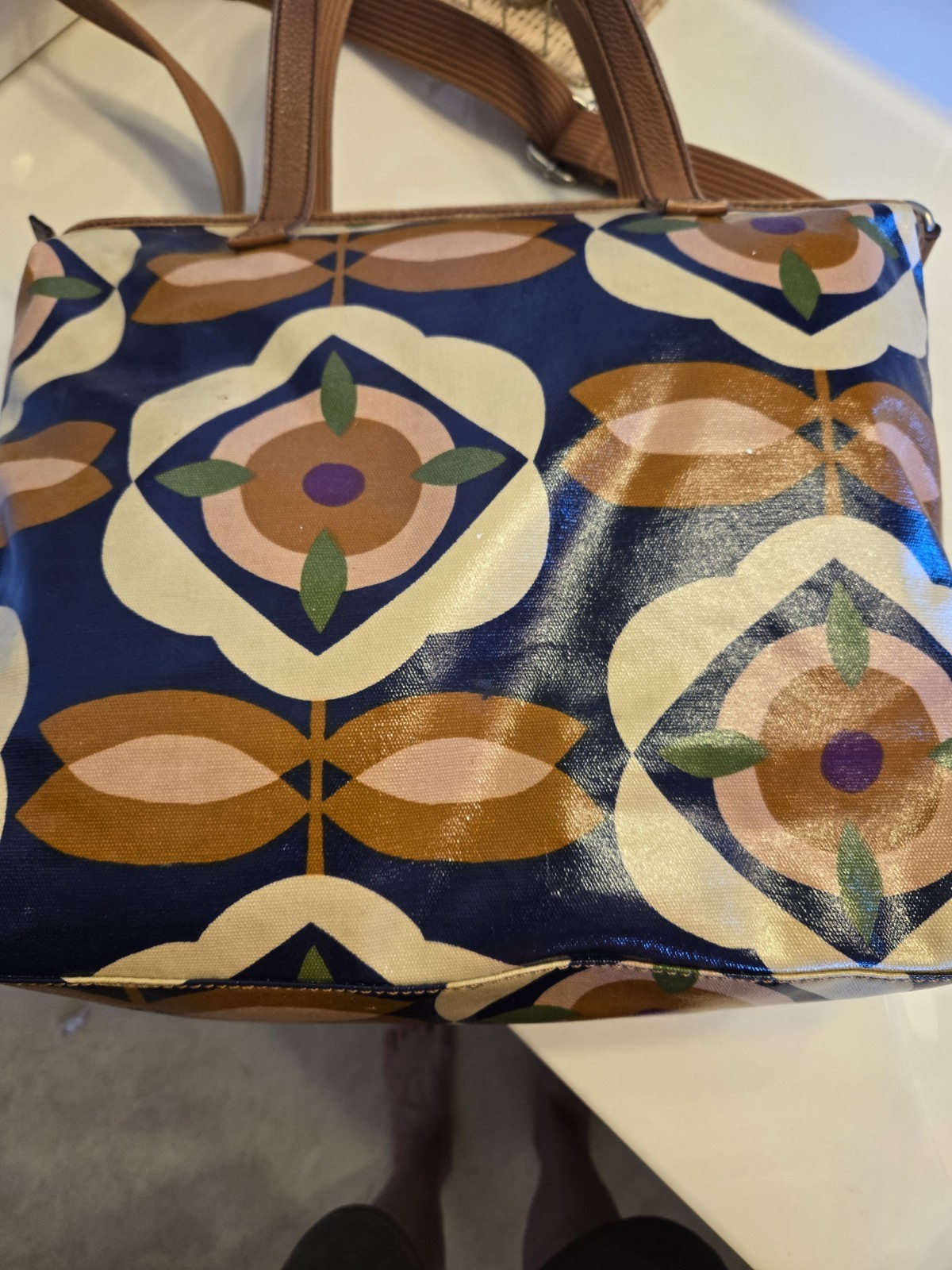 Fossil Key-Per Multicolor Floral Satchel, Crossbody, Wallet And Wristlet Set