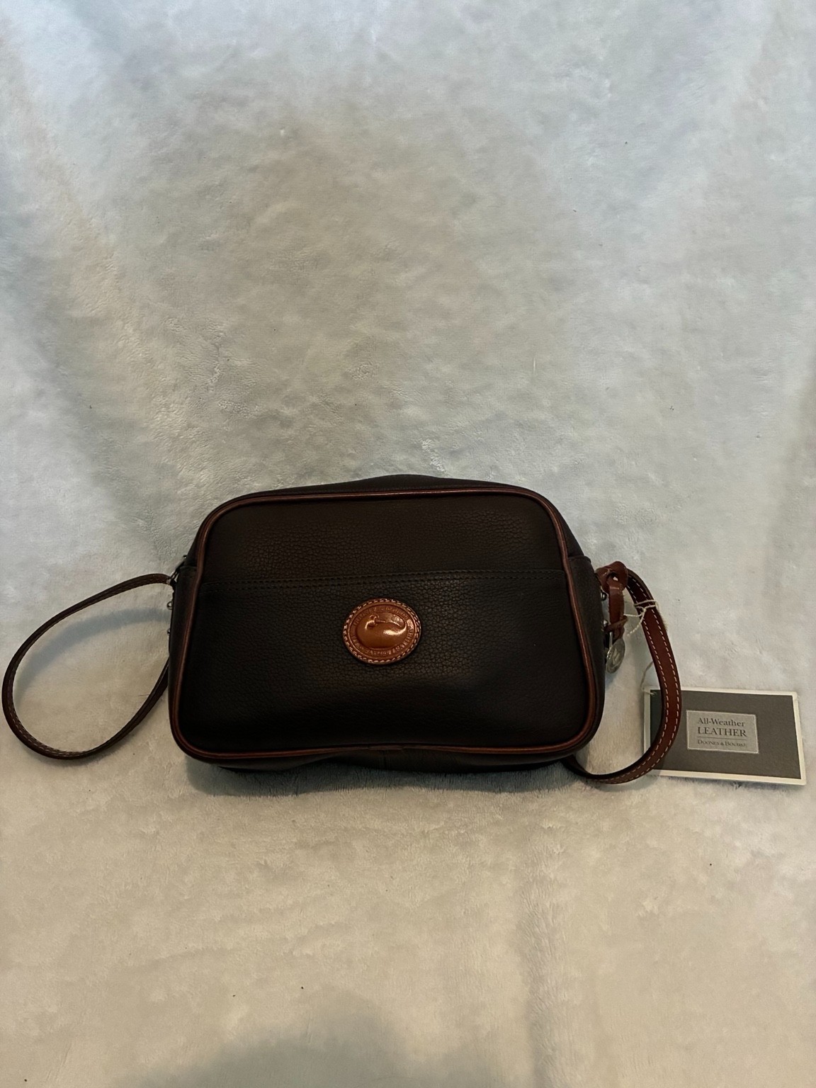 Vintage Dooney & Bourke AWL Small Zip Top Crossbody Brown USA NWT P104 EX