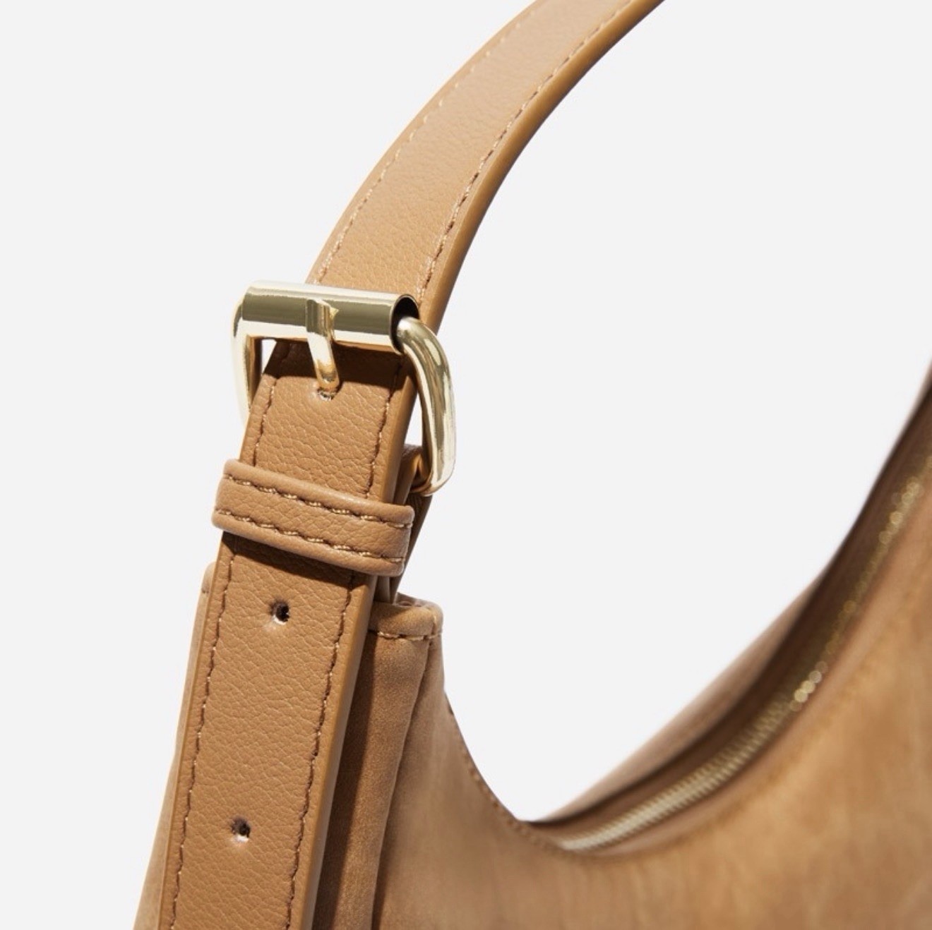 4TH & RECKLESS Una Faux SuedeCrescent Bag Shoulder Purse / Hobo bag in brown tan