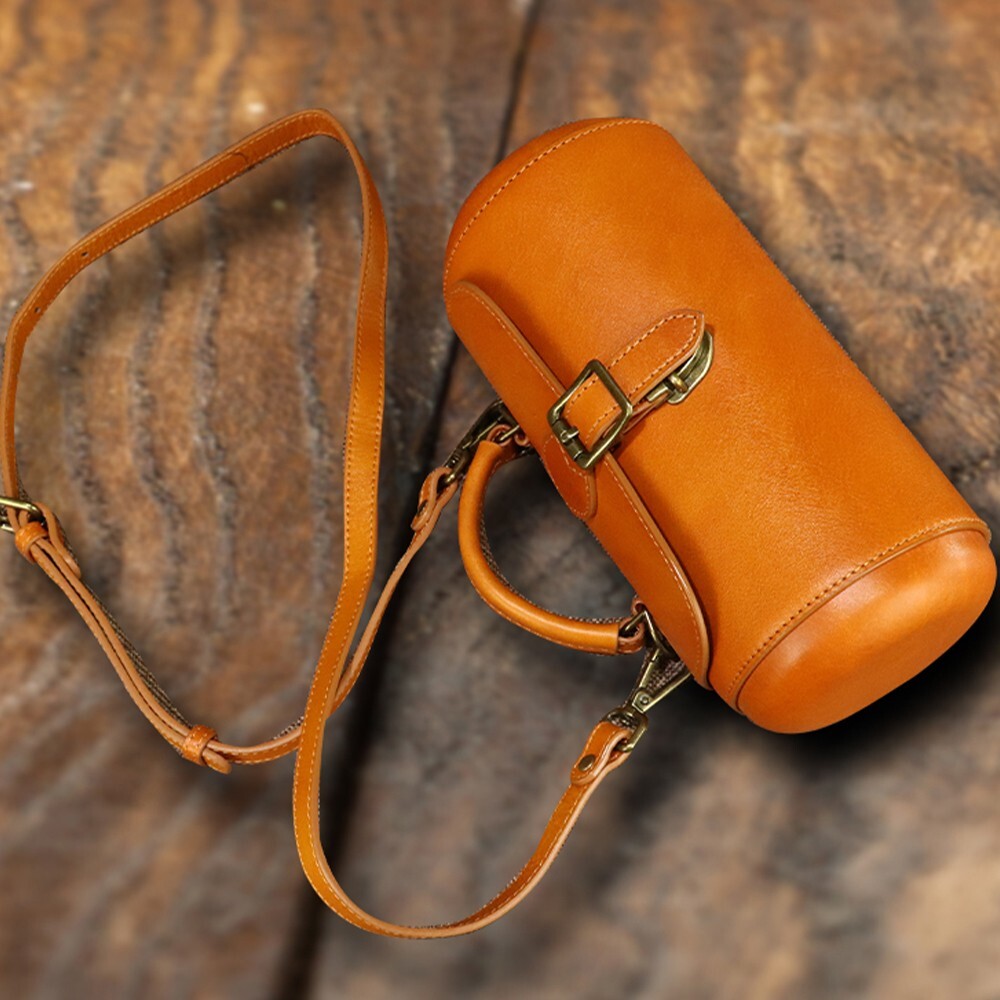 Genuine Leather Small Bag for Women Vintage Satchel Shoulder Crossbody Bag