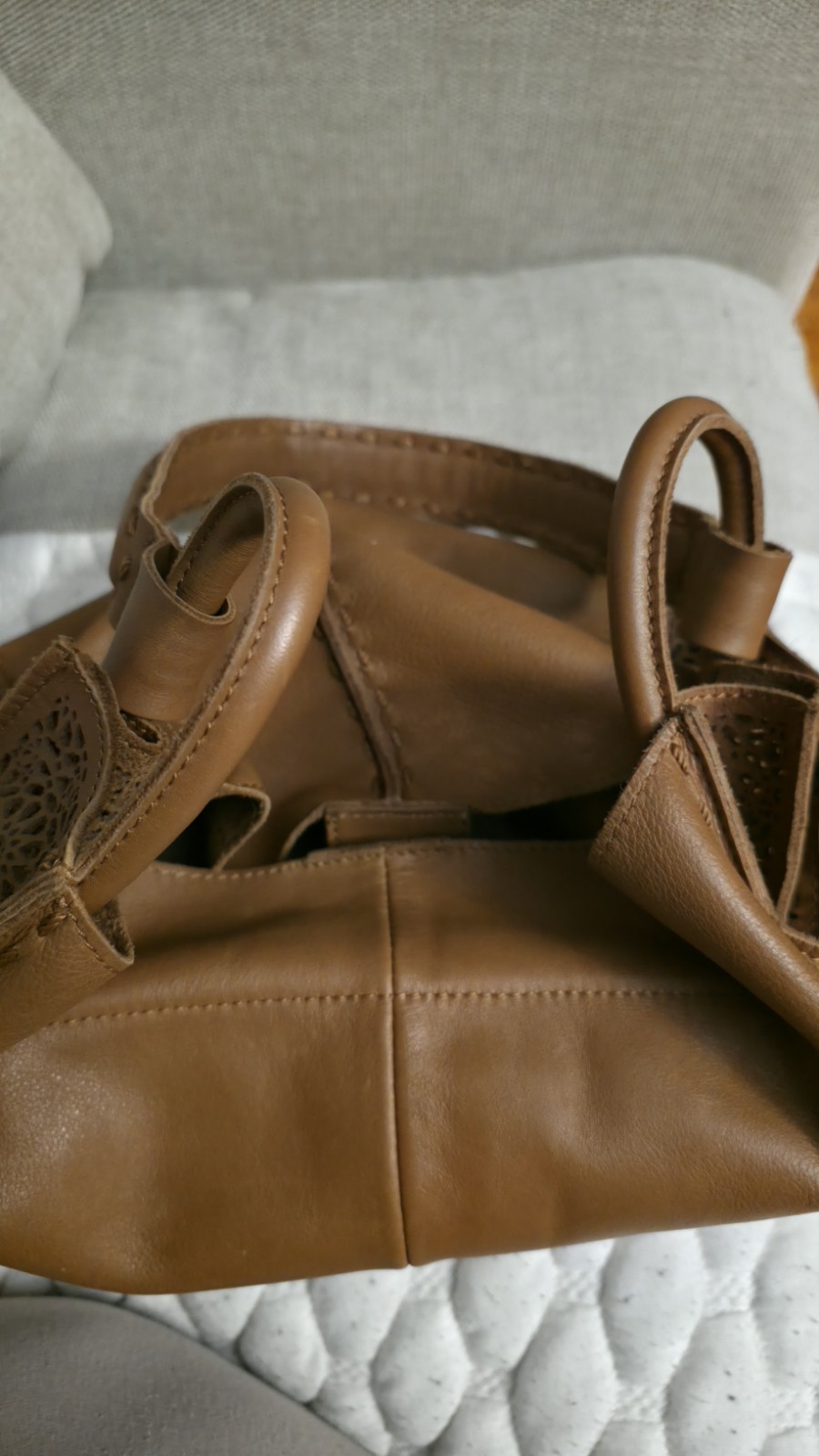 The Sak Los Feliz Leather Tote .This slouchy hobo-style Morrocan Lase Cut-Cognac
