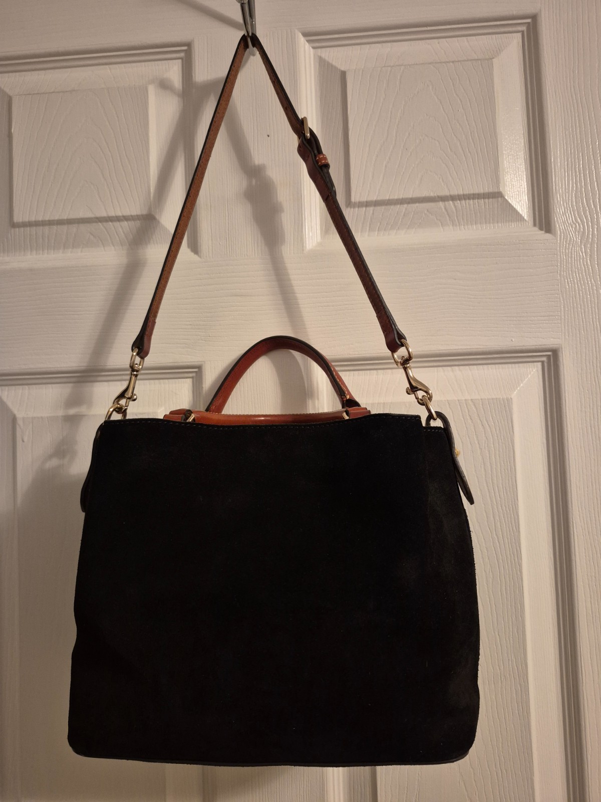 DOONEY AND BOURKE BLACK SUEDE SMALL BRENNA