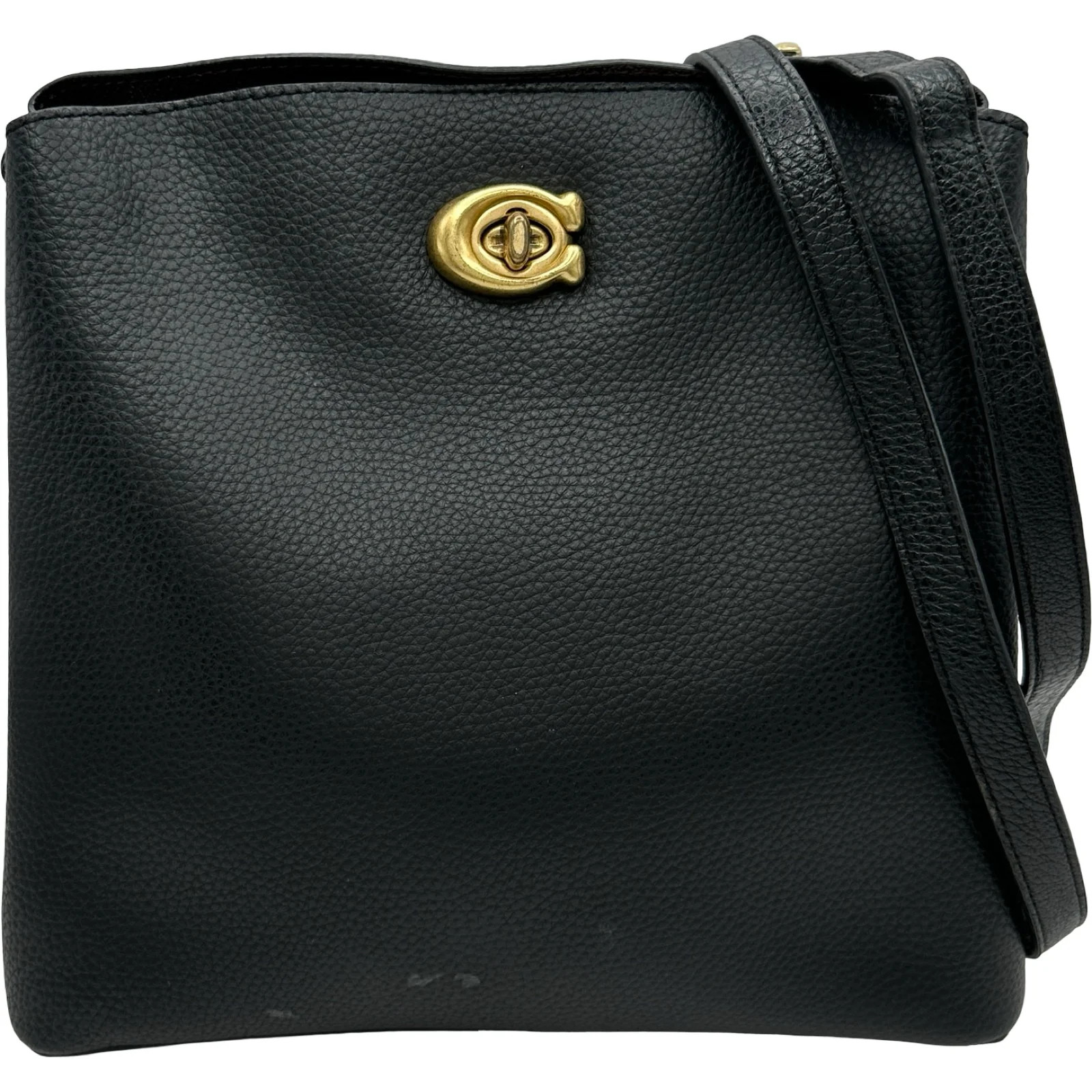 COACH Willow Bucket Bag Black Leather Shoulder Bag C3916 #OKB6078