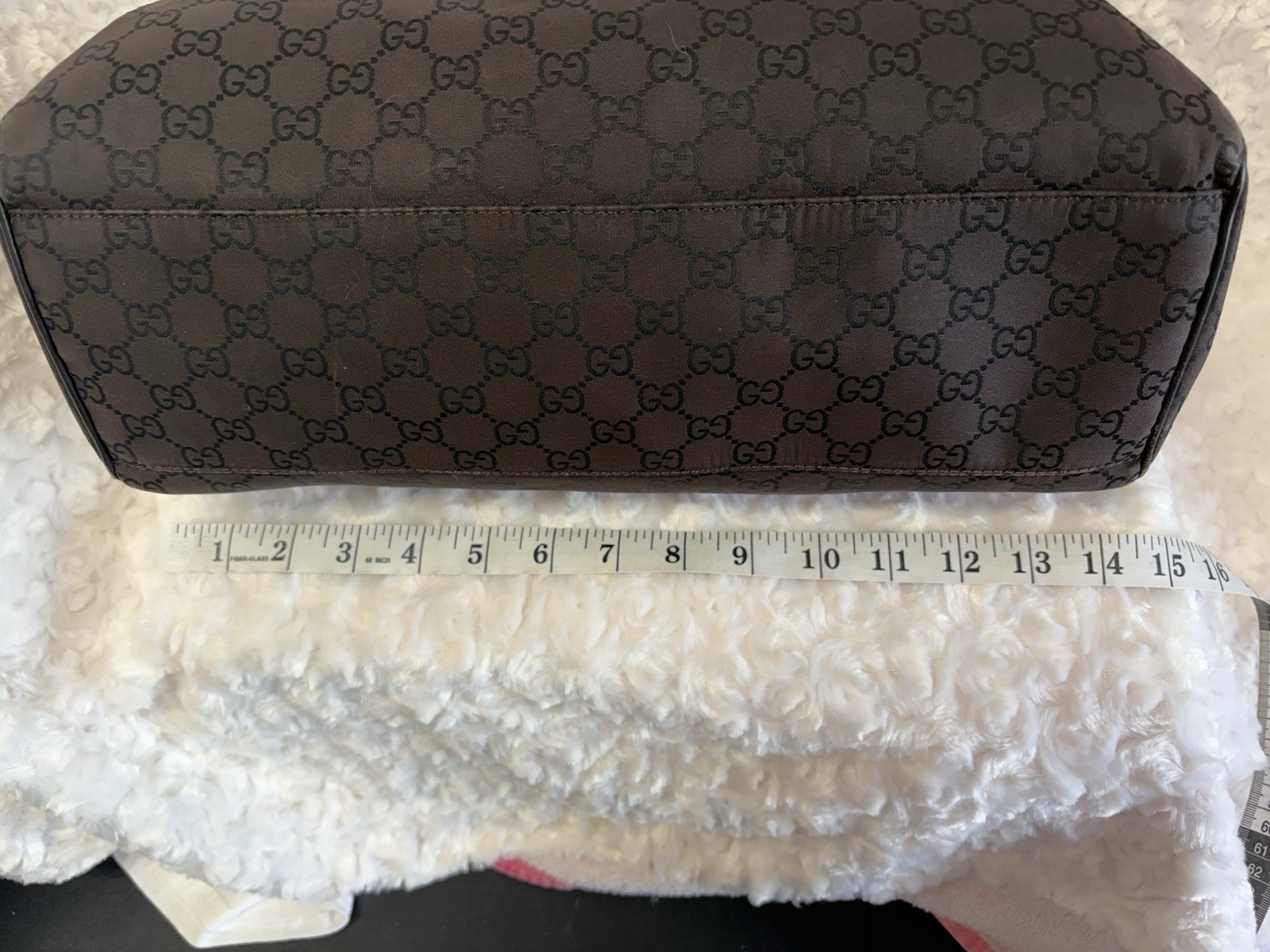 Authentic Gucci GG Brown Canvas & Leather Joy Boston Satchel Bag Lux FREE SHIP