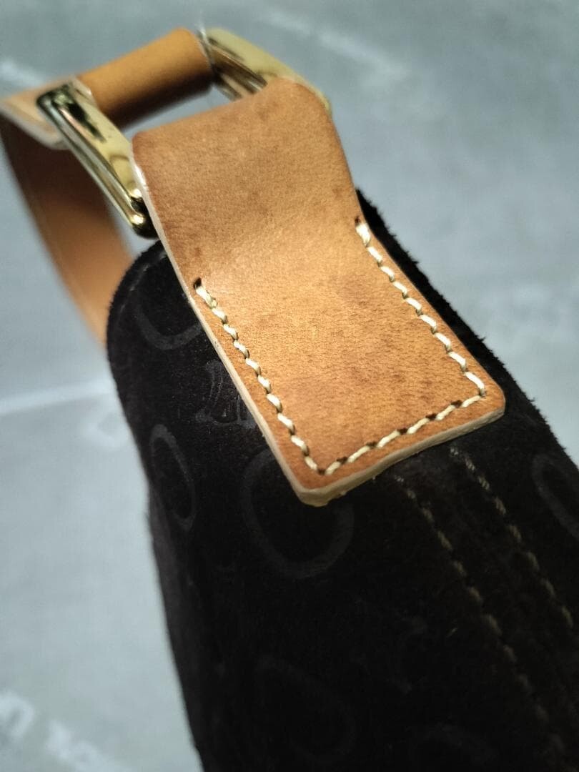 CELINE Shoulder bag C Macadam Suede Dark Brown From Japan