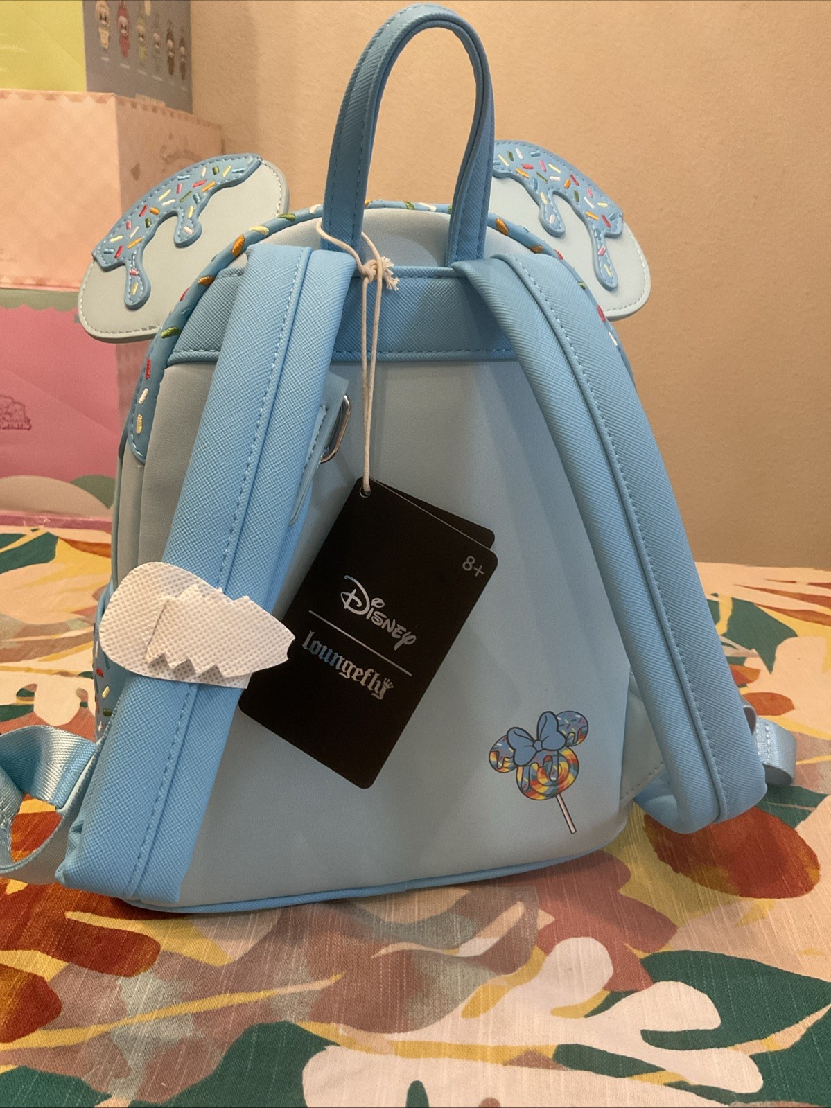 NWT Loungefly Disney Mini Backpack & Wallet Set – Mickey & Minnie Lollipop Blue