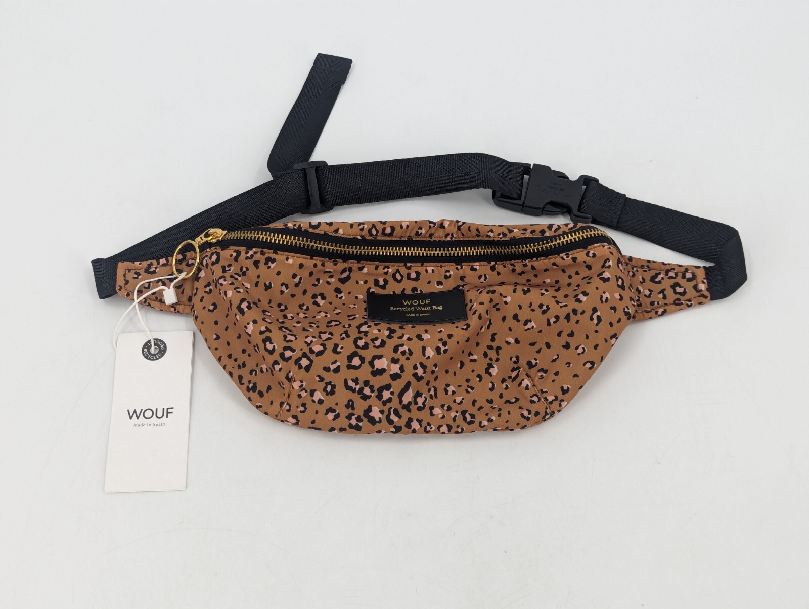 WOUF Leopard Recycled Polyester Waist Hip Belly Belt (or Shoulder) Fanny Pack