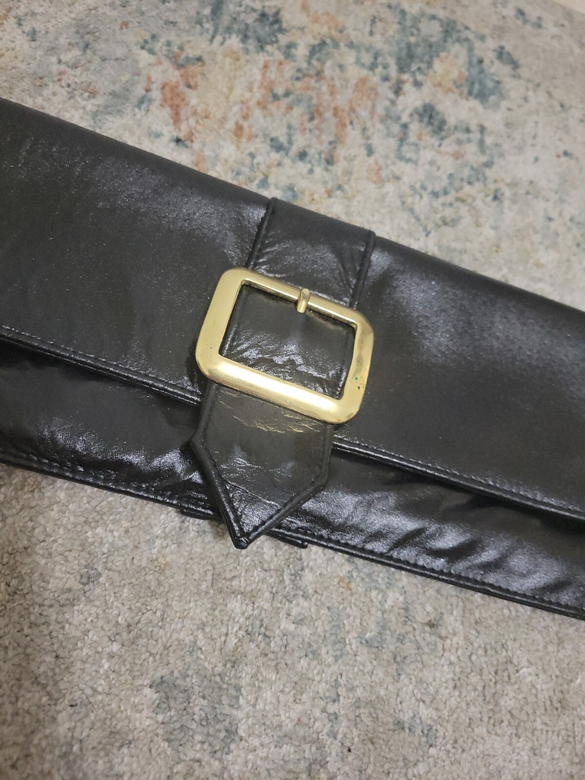JJ Winters Nikki Clutch Black Leather