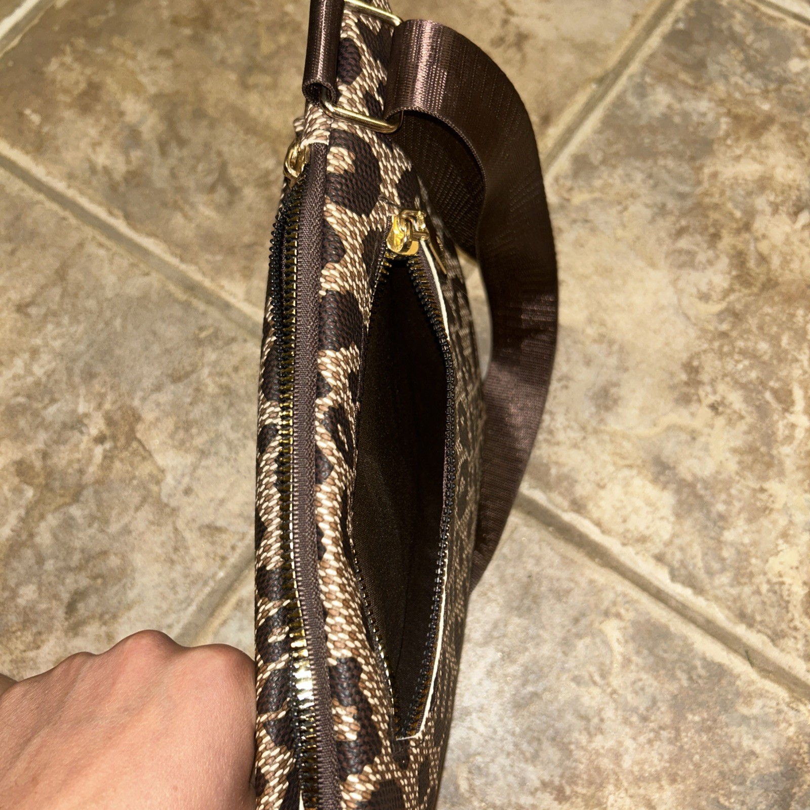 Cross Body Purse leopard Animal Print unbranded 14/12/8 inches