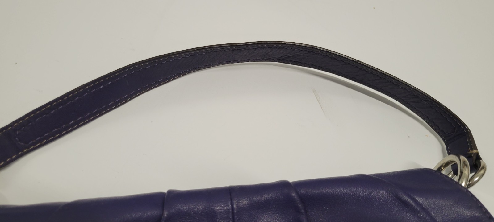 COACH Soho PURPLE GENUINE LEATHER Flap SMALL CROSSBODY BAG W Buckle H1173-F17217