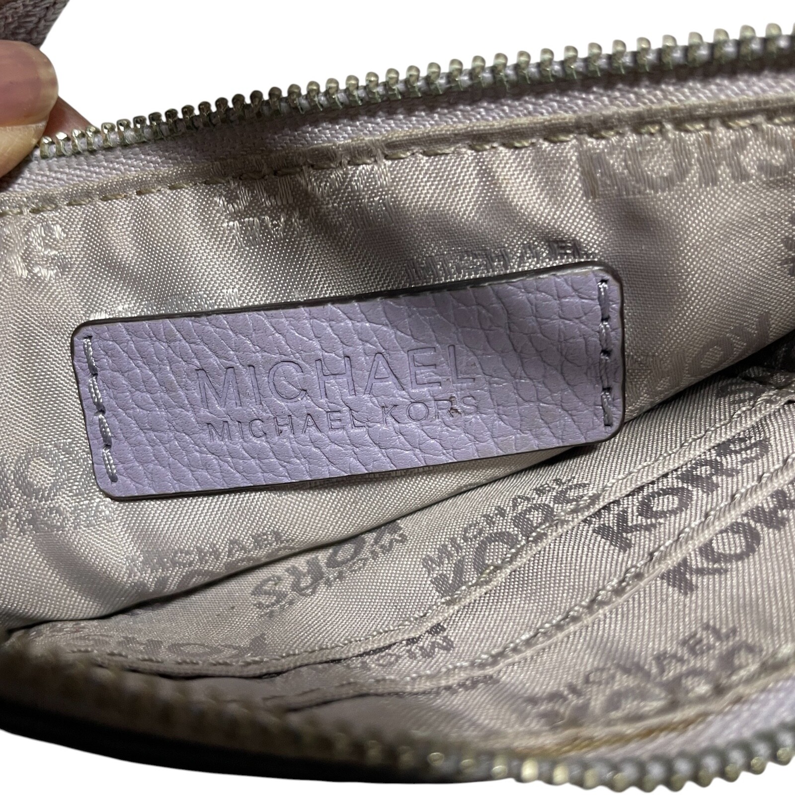 Michael Kors Lavender Pebble Leather Wristlet (some wear, see images)