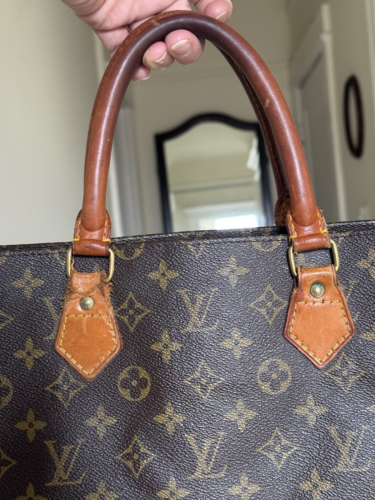 Gorgeous LV Monogram Tote Bag Size Medium, H: 15” L: 14” W: 3.5” – needs repair