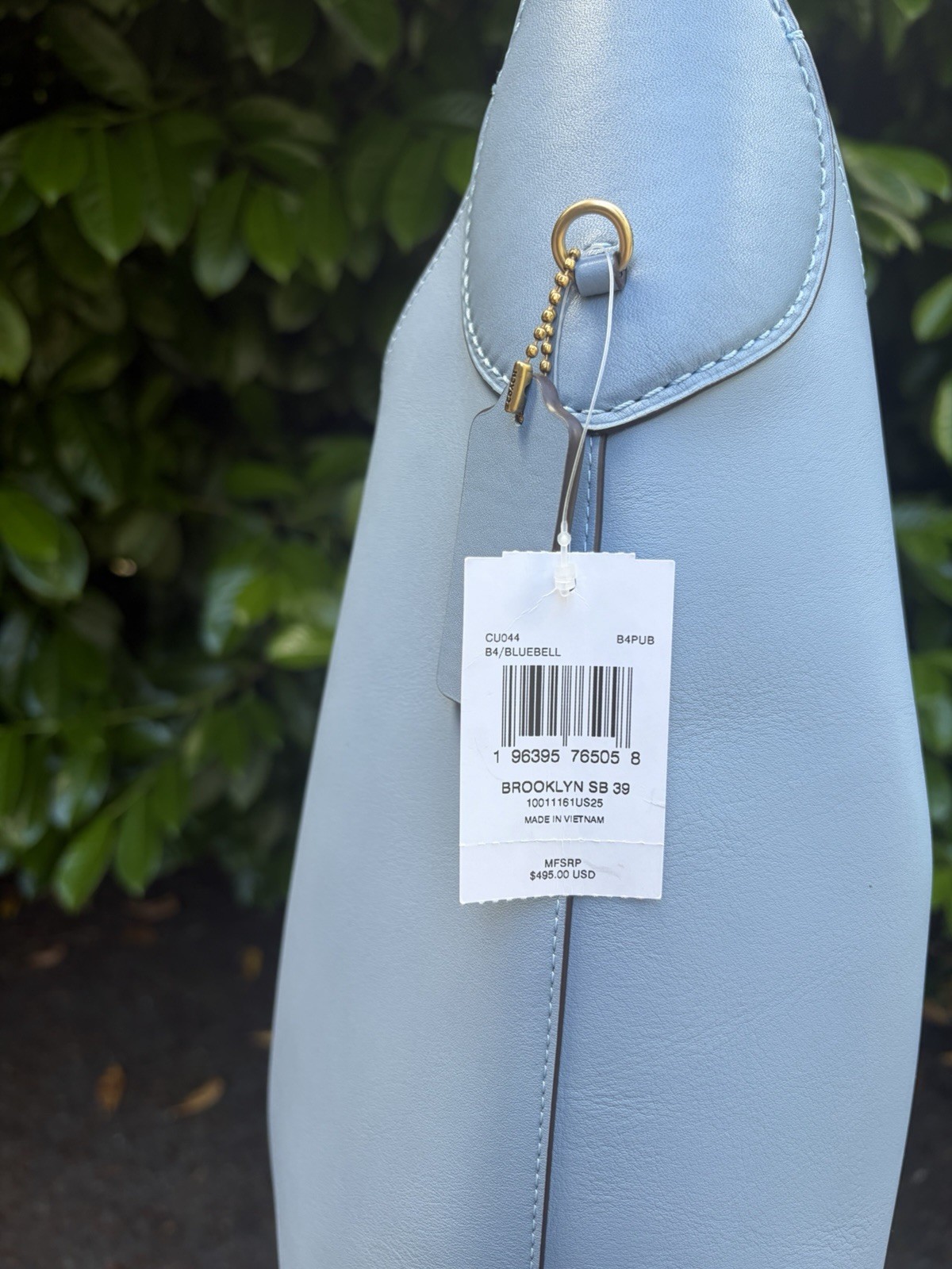 Coach Brooklyn Shoulder Bag 39 Brass Bluebell Authentic New With Tag