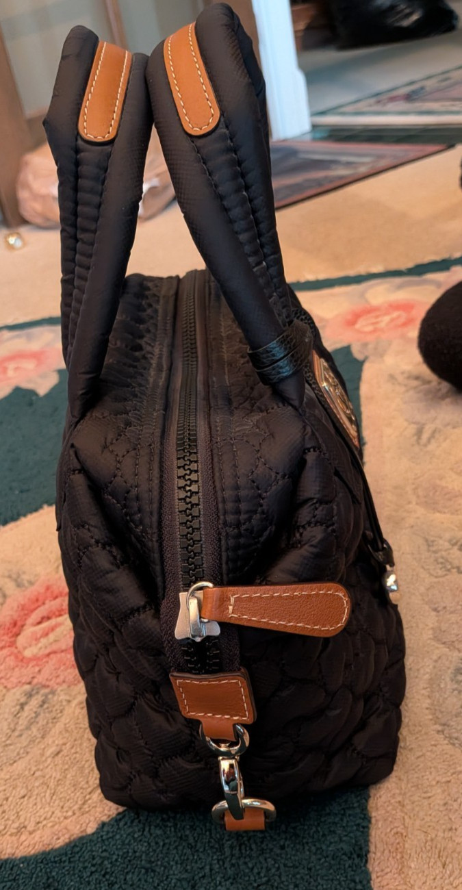 Brighton Black Medium Quilted Tote Bag Heart to Heart Collection w/Bag EC